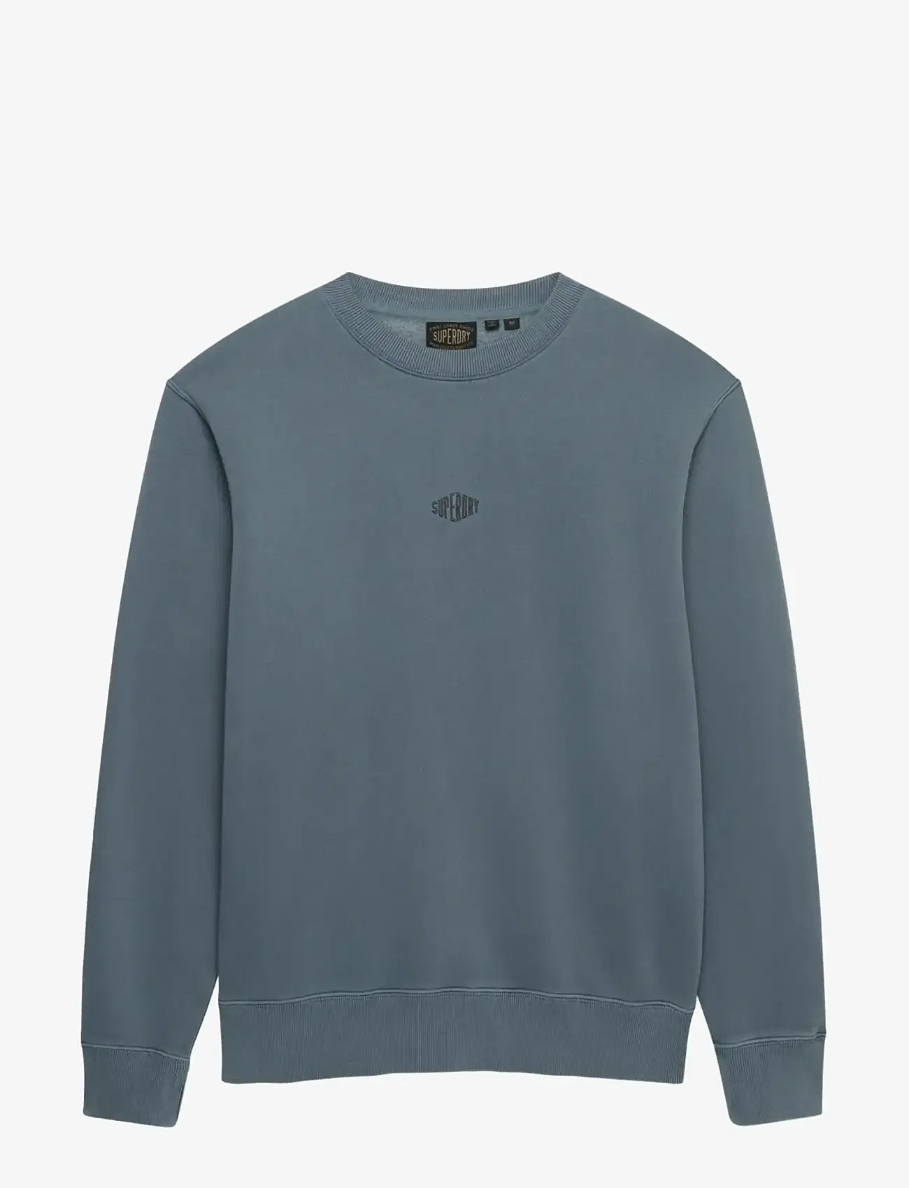 Superdry - MICRO LOGO CREW - sweatshirts - stormy weather blue - 1