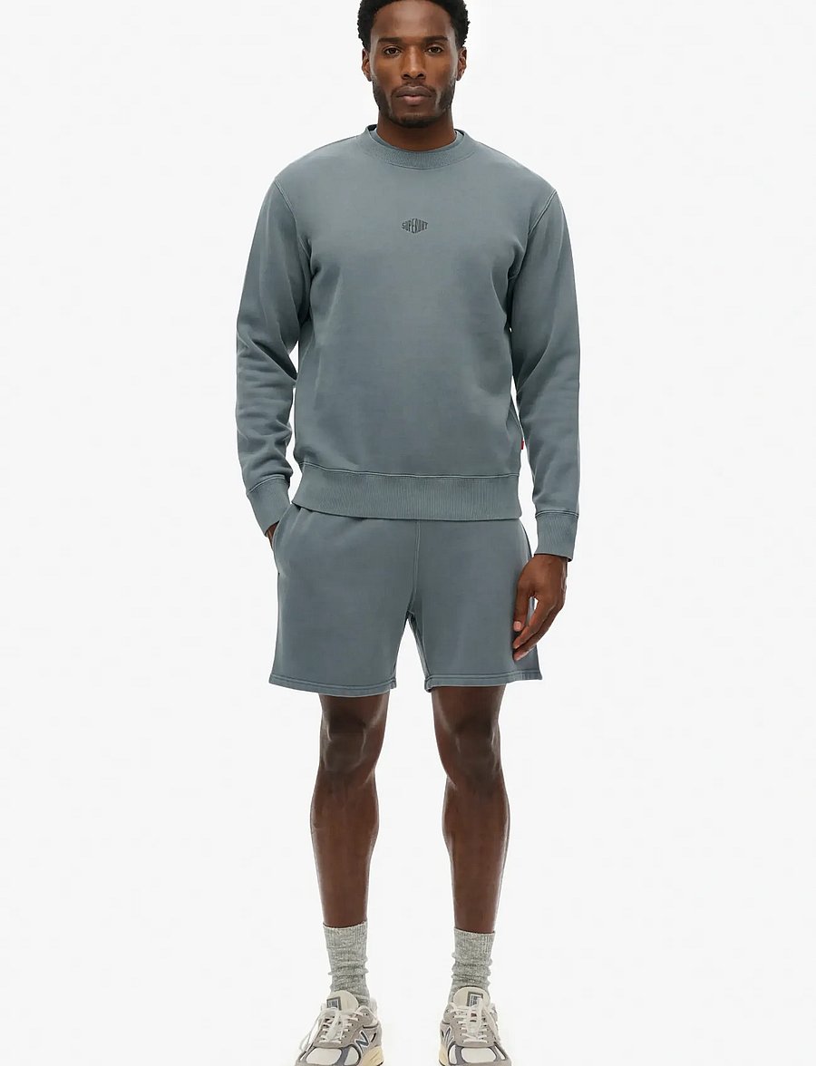 Superdry - MICRO LOGO CREW - kollektioner - stormy weather blue - 4