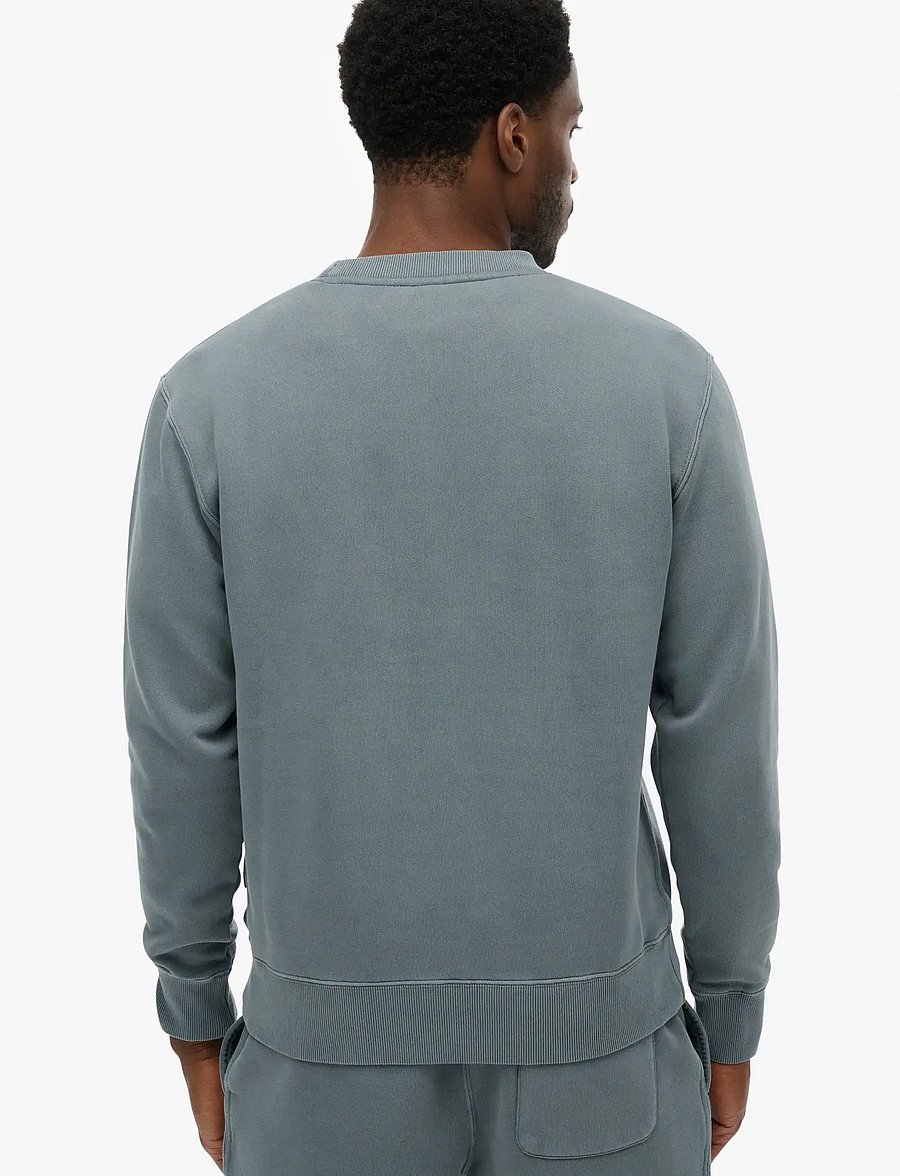 Superdry - MICRO LOGO CREW - kollektioner - stormy weather blue - 5