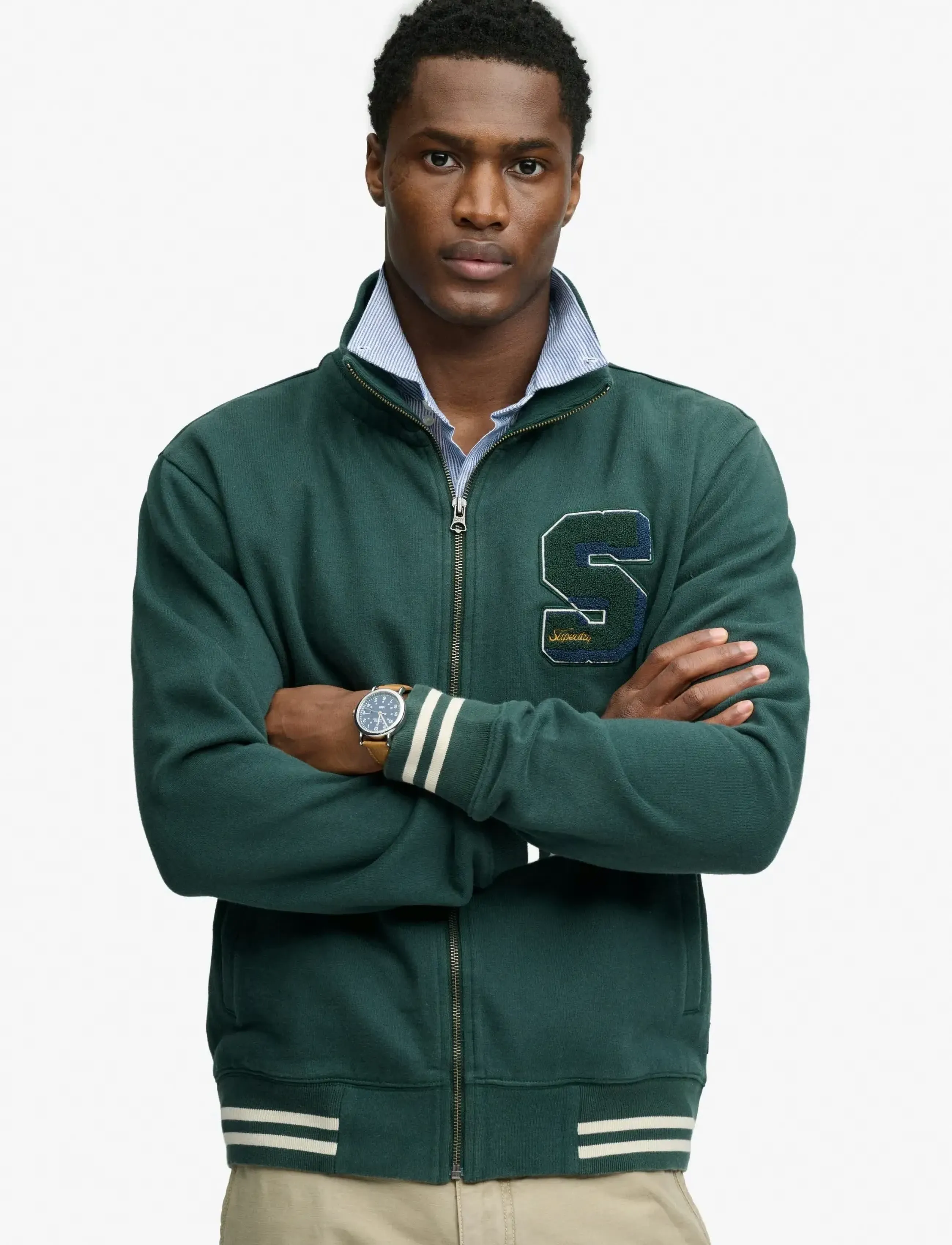 Superdry - VINTAGE ATHLETIC TRACK - swetry - enamel green - 5