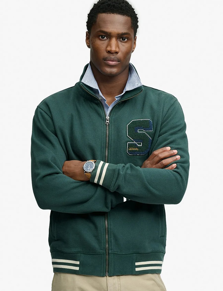 Superdry - VINTAGE ATHLETIC TRACK - swetry - enamel green - 5