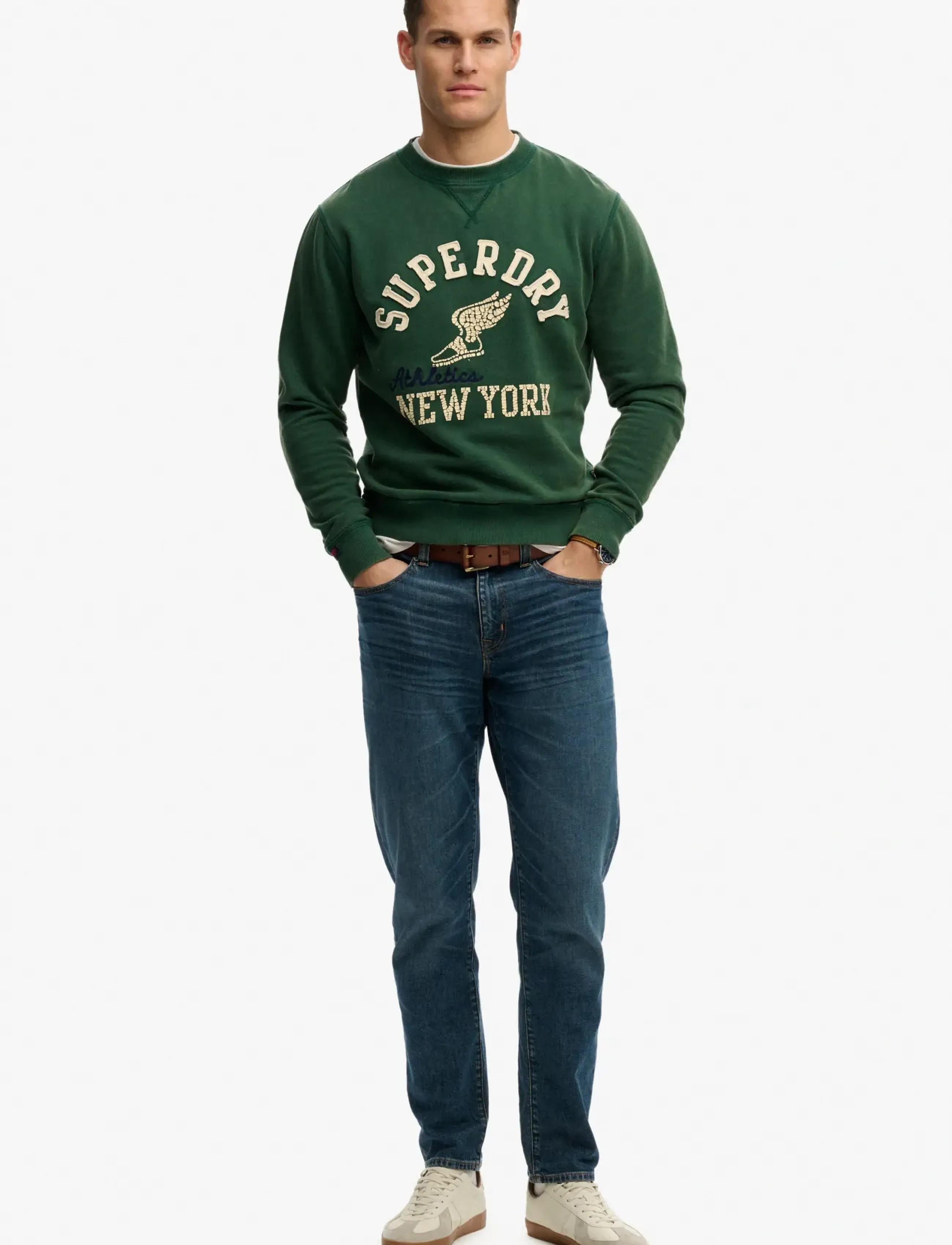 Superdry - VINTAGE ATHLETIC CREW - collections - dark green - 4
