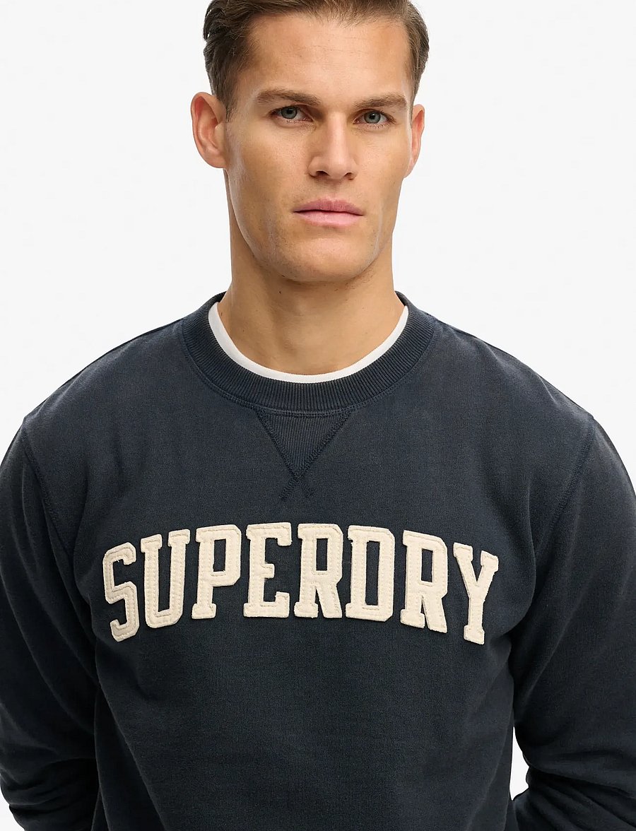 Superdry - VINTAGE ATHLETIC CREW - truien - eclipse navy - 2