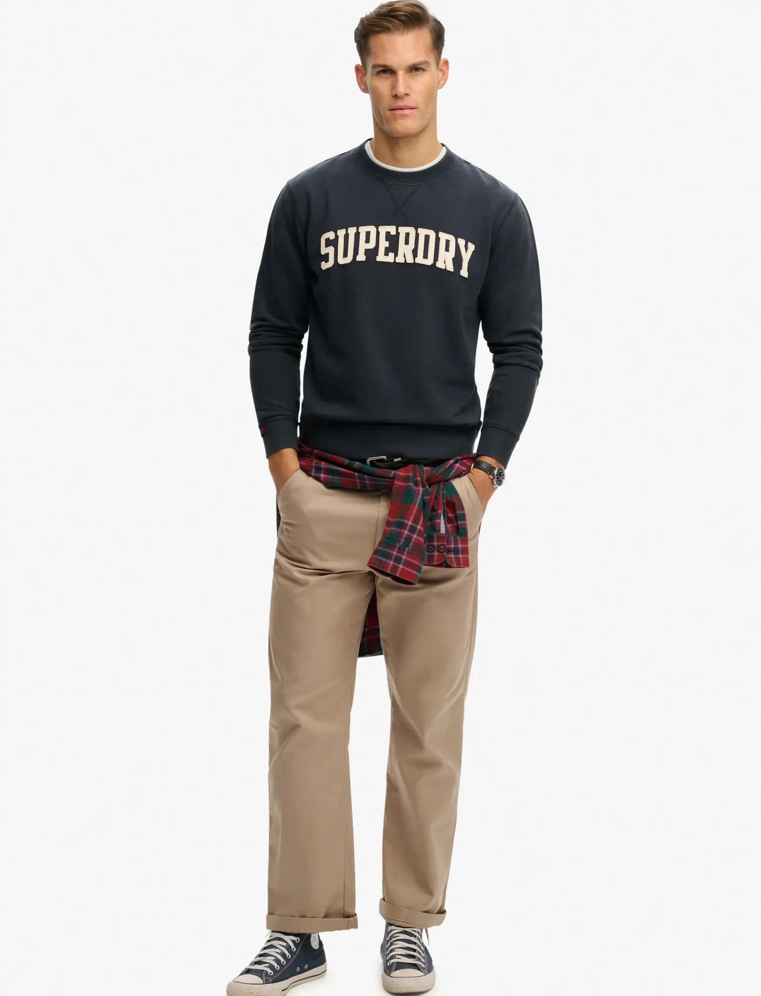Superdry - VINTAGE ATHLETIC CREW - truien - eclipse navy - 4