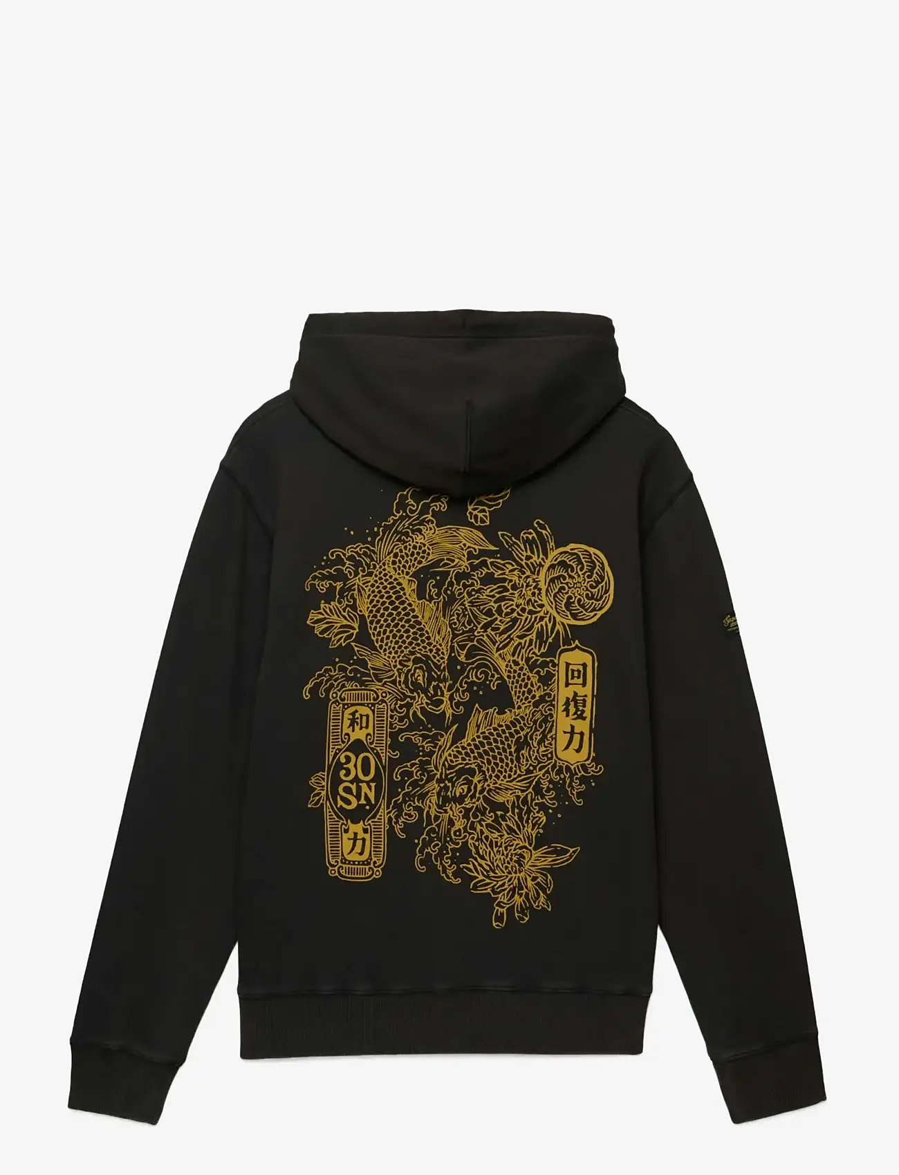 Superdry - TOKYO NARRATIVE LOOSE HOOD - hættetrøjer - bison black - 2