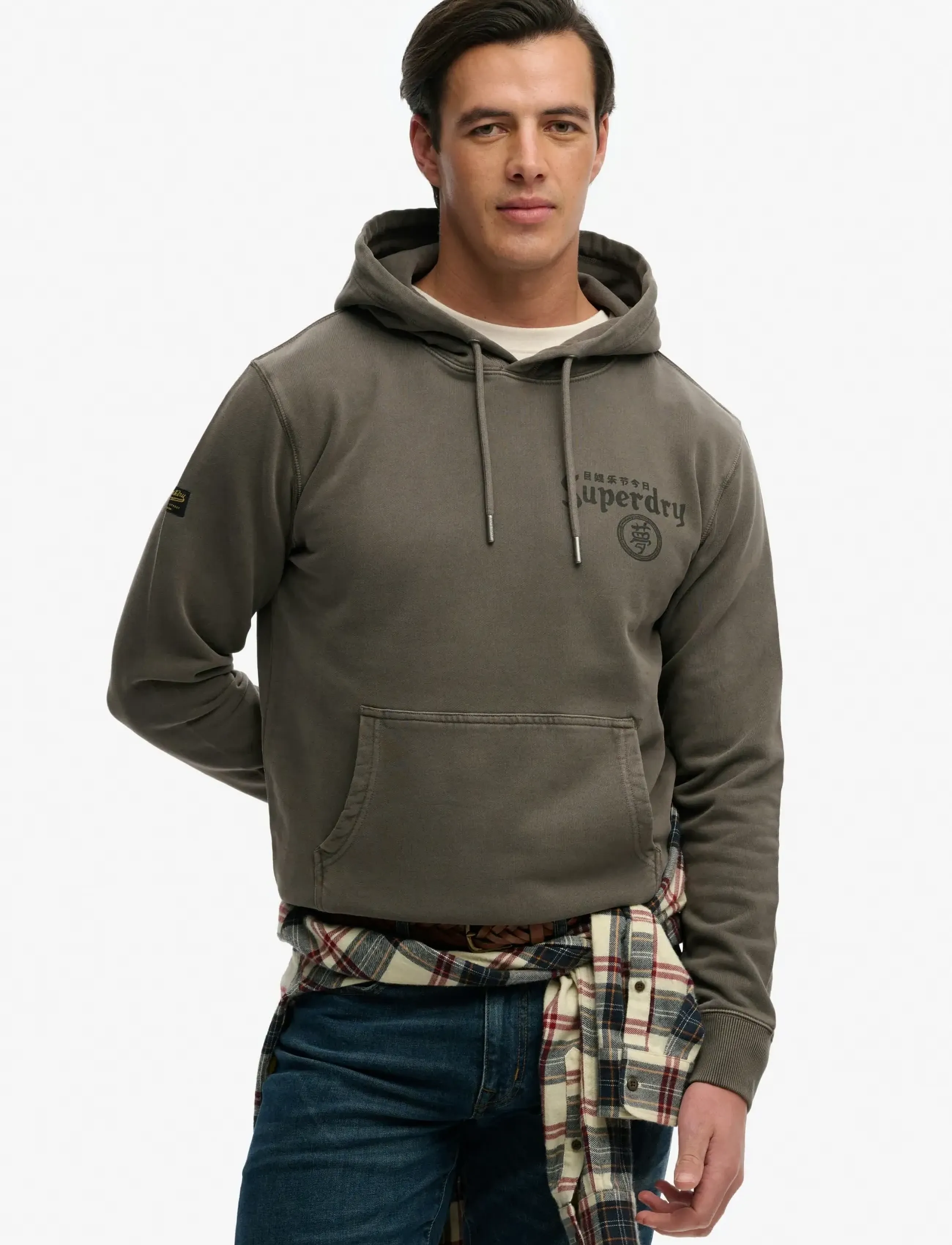 Superdry TOKYO NARRATIVE LOOSE HOOD - Kleding - DARK PEBBLE GREY / grey