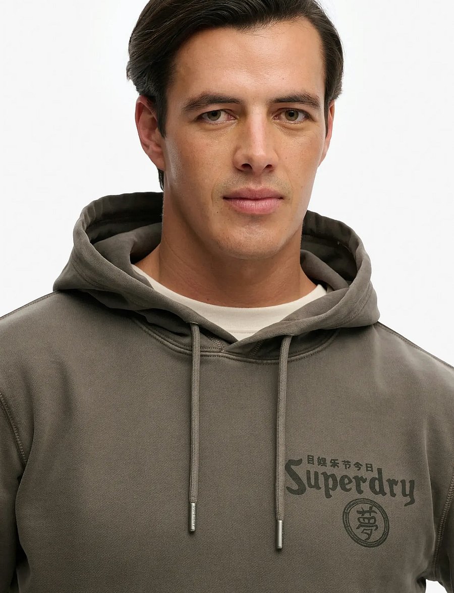 Superdry - TOKYO NARRATIVE LOOSE HOOD - hoodies - dark pebble grey - 2