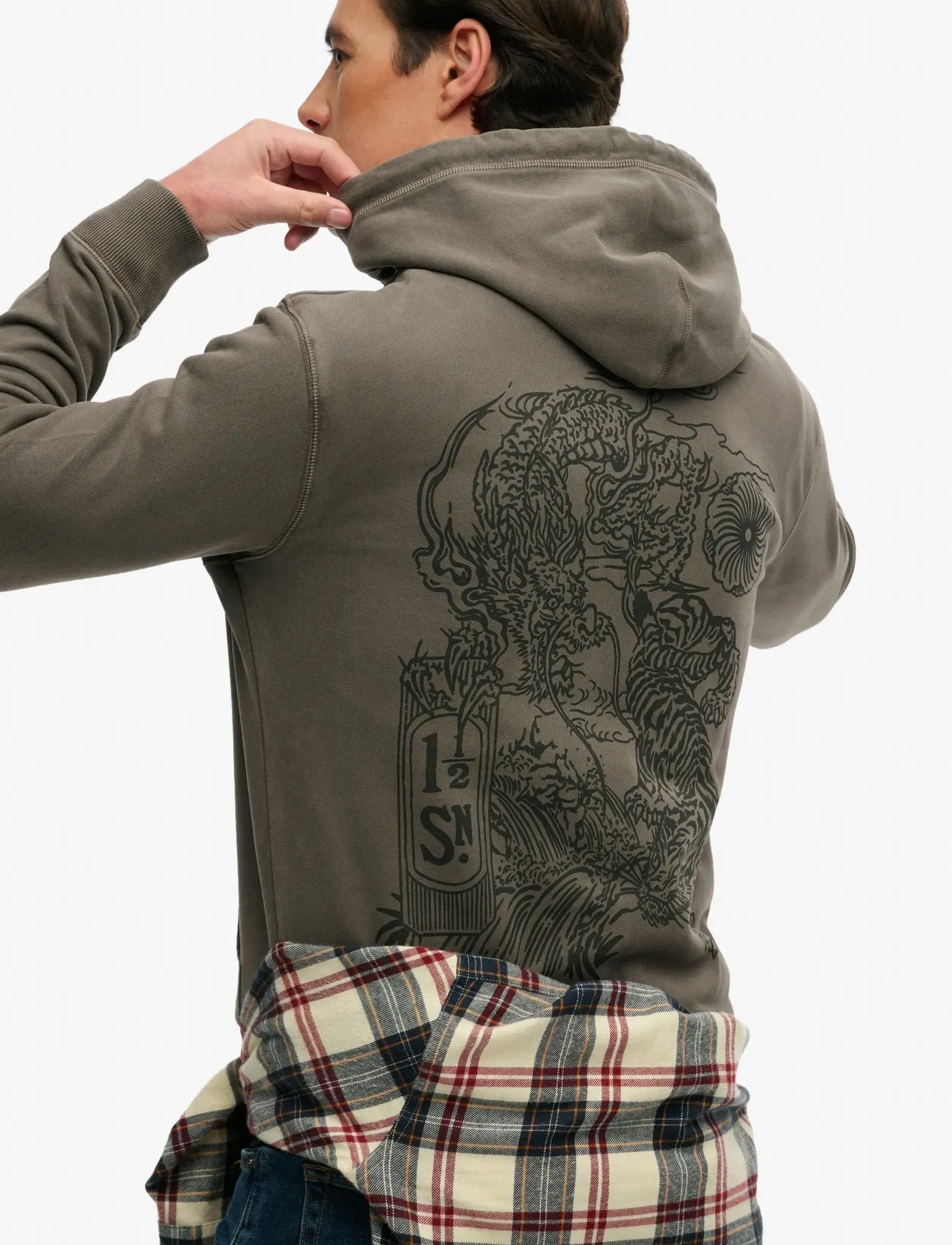Superdry - TOKYO NARRATIVE LOOSE HOOD - hoodies - dark pebble grey - 3