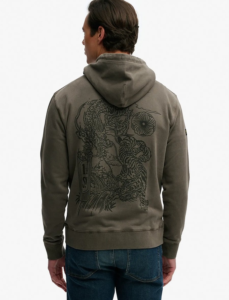 Superdry - TOKYO NARRATIVE LOOSE HOOD - hoodies - dark pebble grey - 5