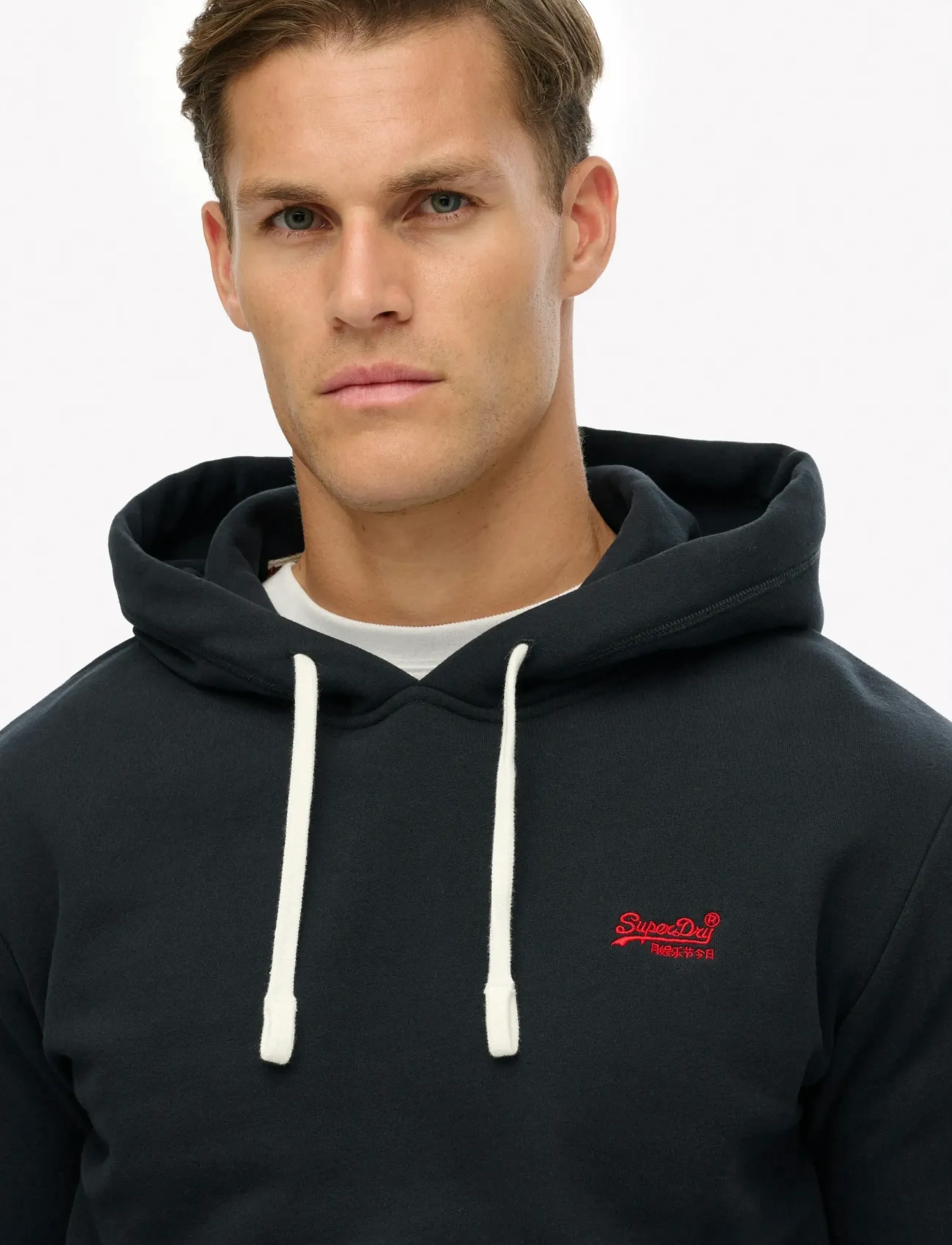 Superdry - ESSENTIAL LOGO CLASSIC HOOD - sportiska stila džemperi - eclipse navy/red - 3