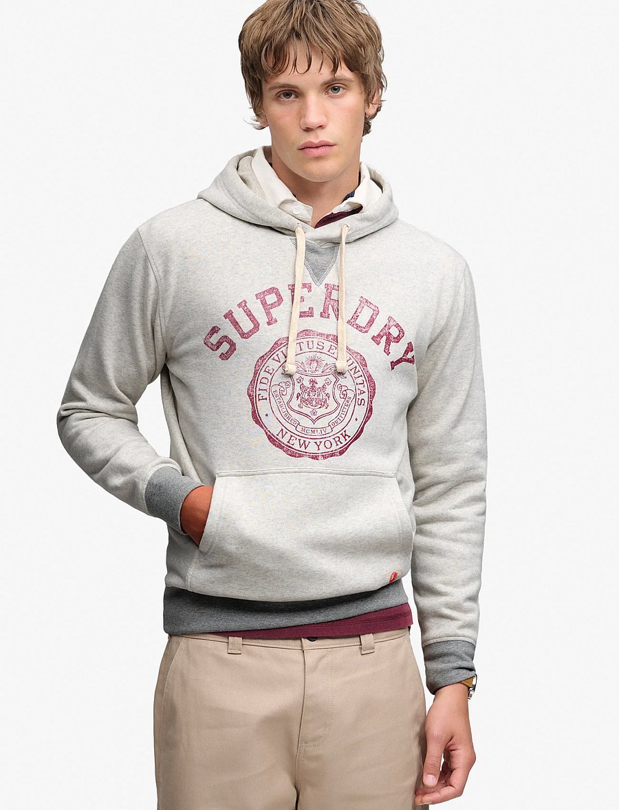 Superdry - ATH ESS HOODIE - kapuutsiga pusad - mcqueen marl - 0