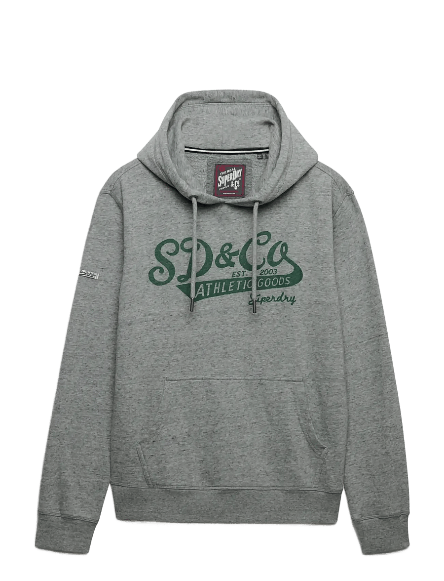 Superdry - VINTAGE SCRIPT HOOD - hoodies - athletic grey marl - 2
