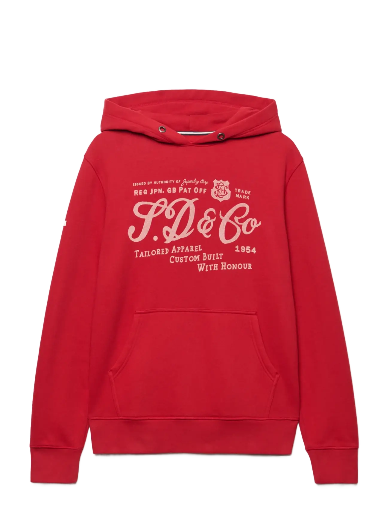Superdry - VINTAGE SCRIPT HOOD - hoodies - expedition red - 1