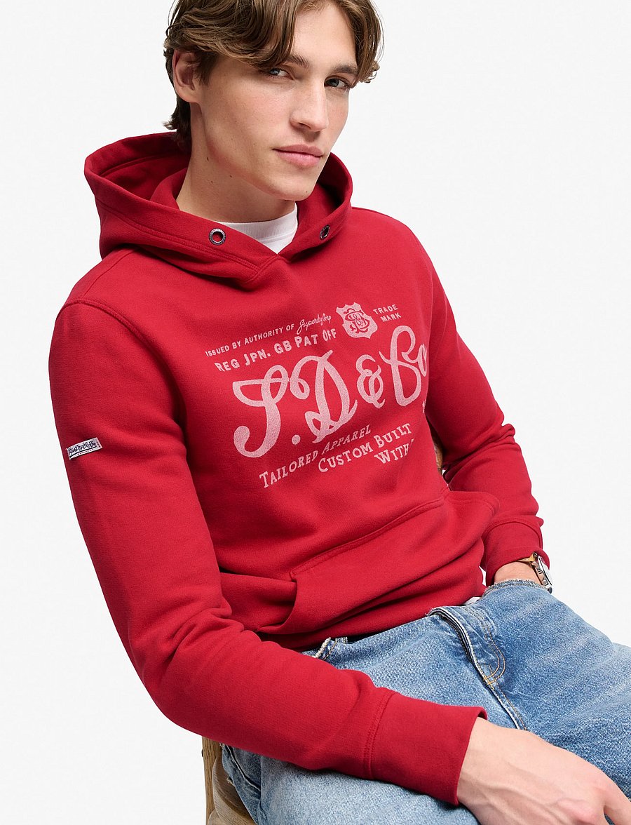 Superdry - VINTAGE SCRIPT HOOD - hoodies - expedition red - 5