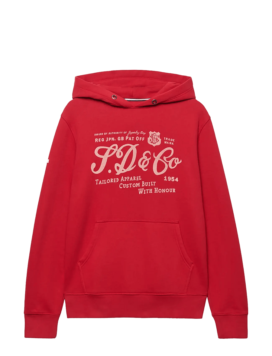 Superdry - VINTAGE SCRIPT HOOD - hoodies - expedition red - 2