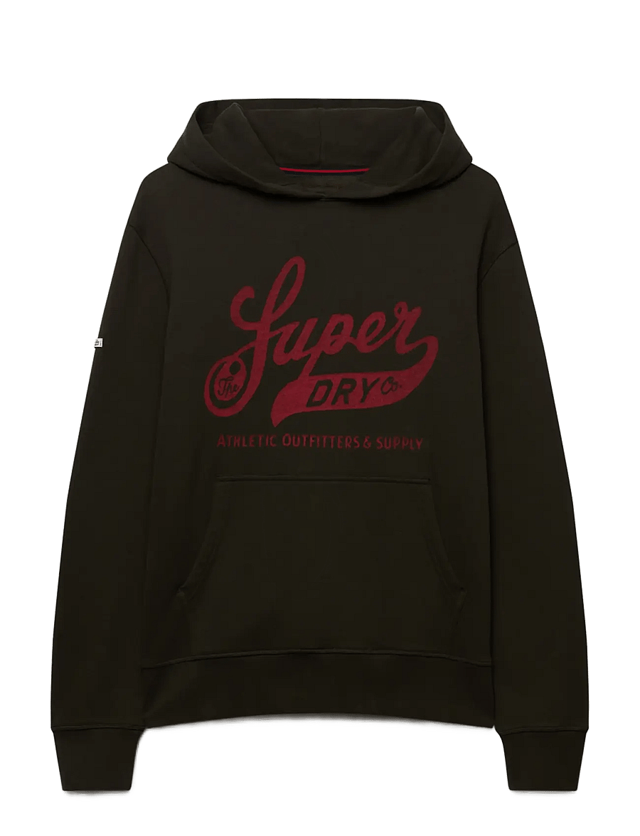 Superdry - VINTAGE SCRIPT HOOD - kapuutsiga pusad - vintage black - 1