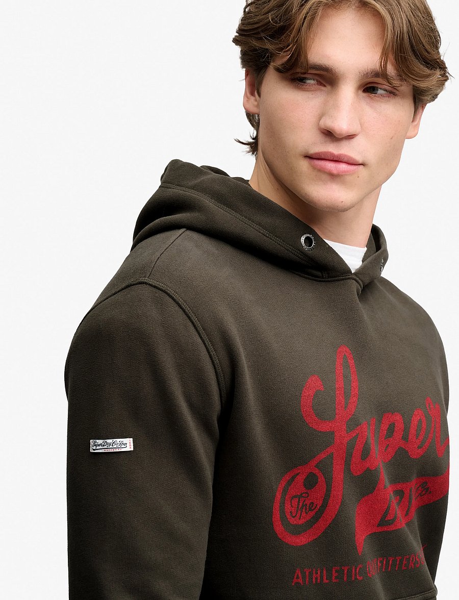 Superdry - VINTAGE SCRIPT HOOD - kapuutsiga pusad - vintage black - 4