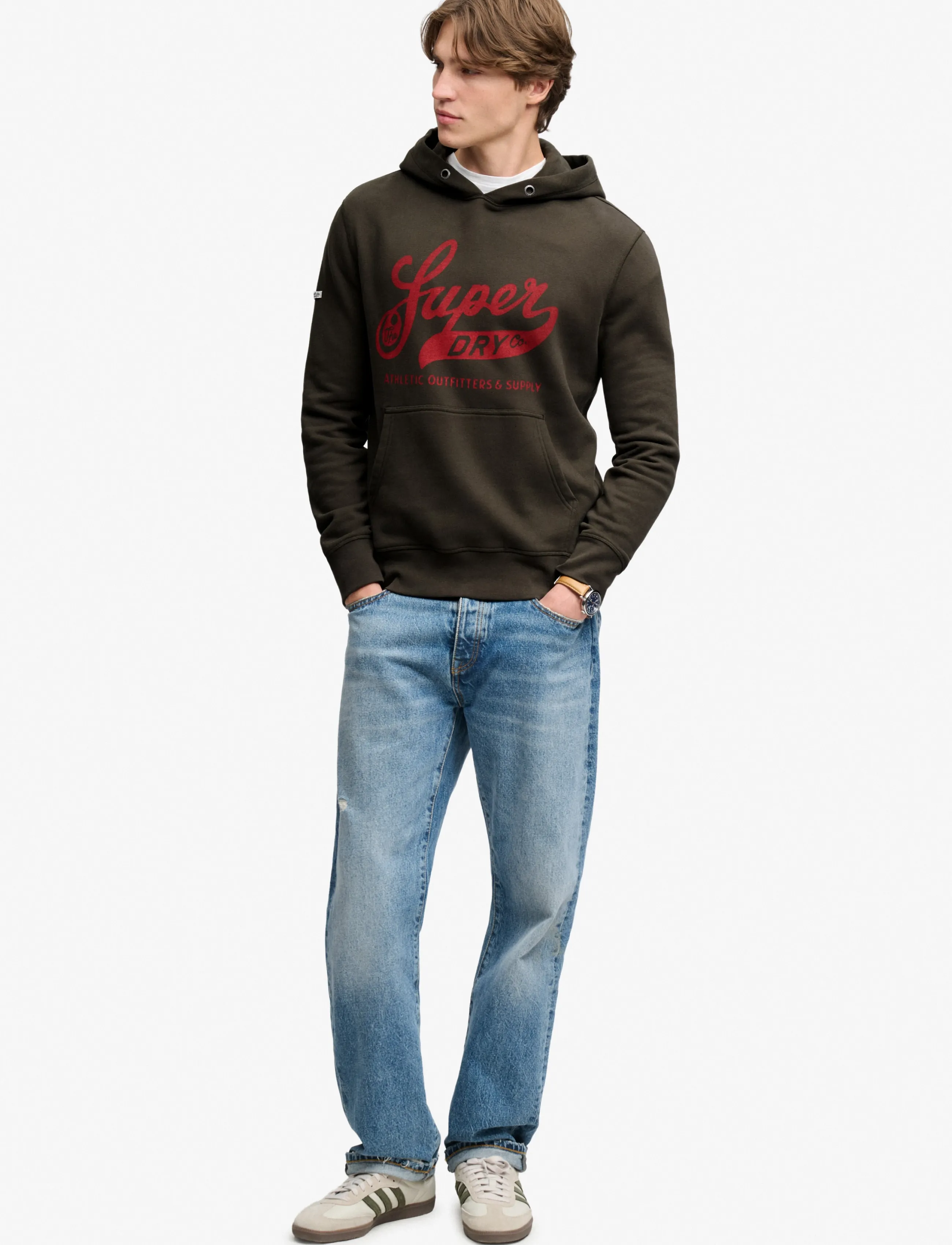 Superdry Vintage Script Hood hoodies herr – bild 5
