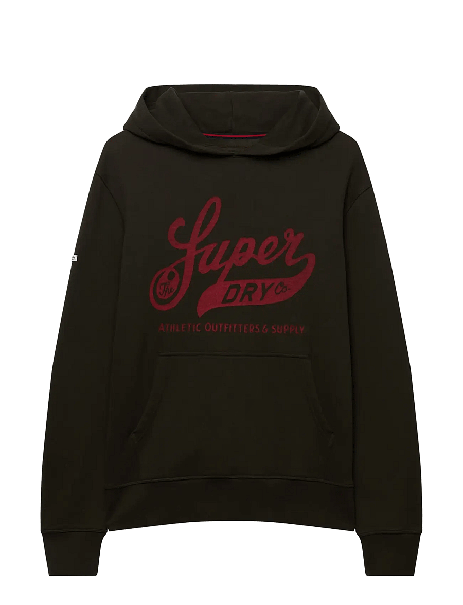 Superdry - VINTAGE SCRIPT HOOD - kapuutsiga pusad - vintage black - 2