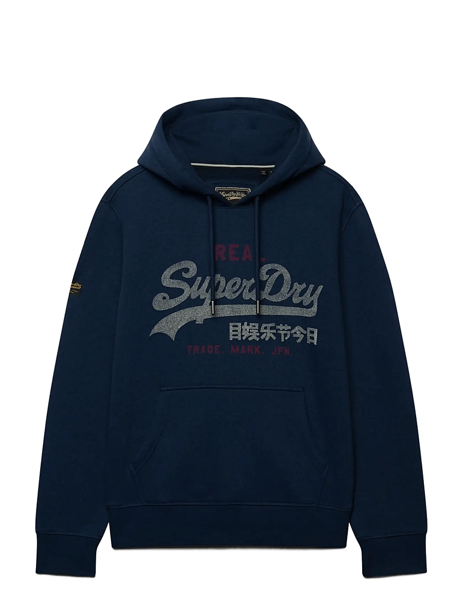 Superdry - VL HERITAGE RELAXED HOOD - hoodies - deep sea blue marl - 1