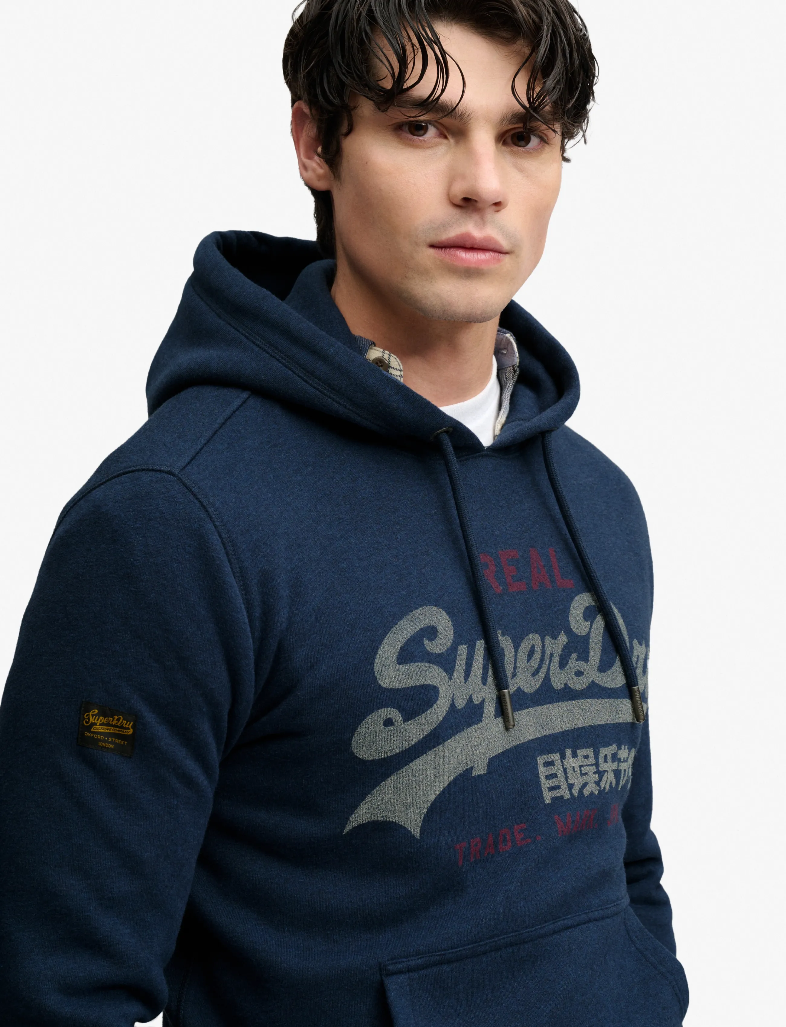 Superdry - VL HERITAGE RELAXED HOOD - hoodies - deep sea blue marl - 3