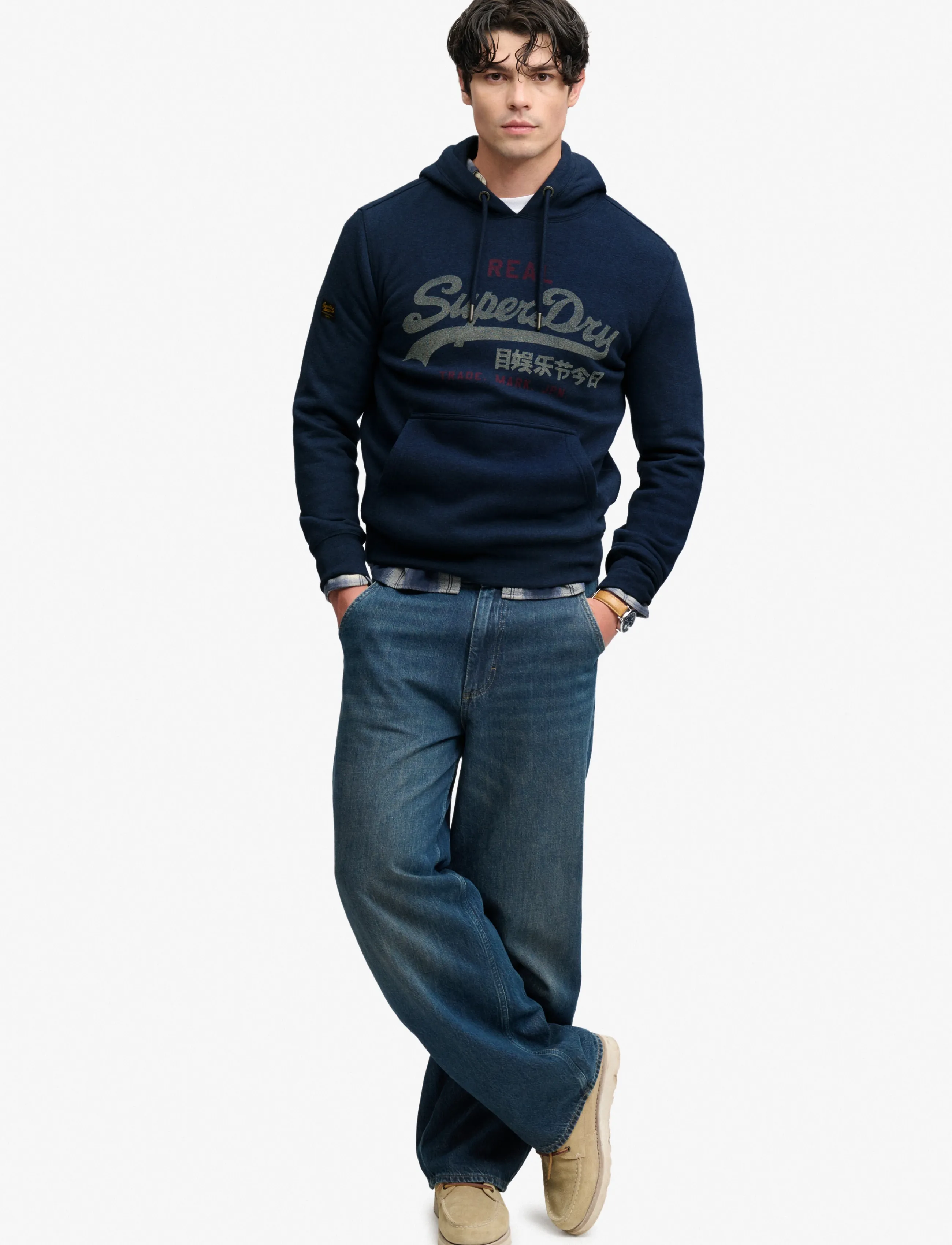 Superdry - VL HERITAGE RELAXED HOOD - hoodies - deep sea blue marl - 5