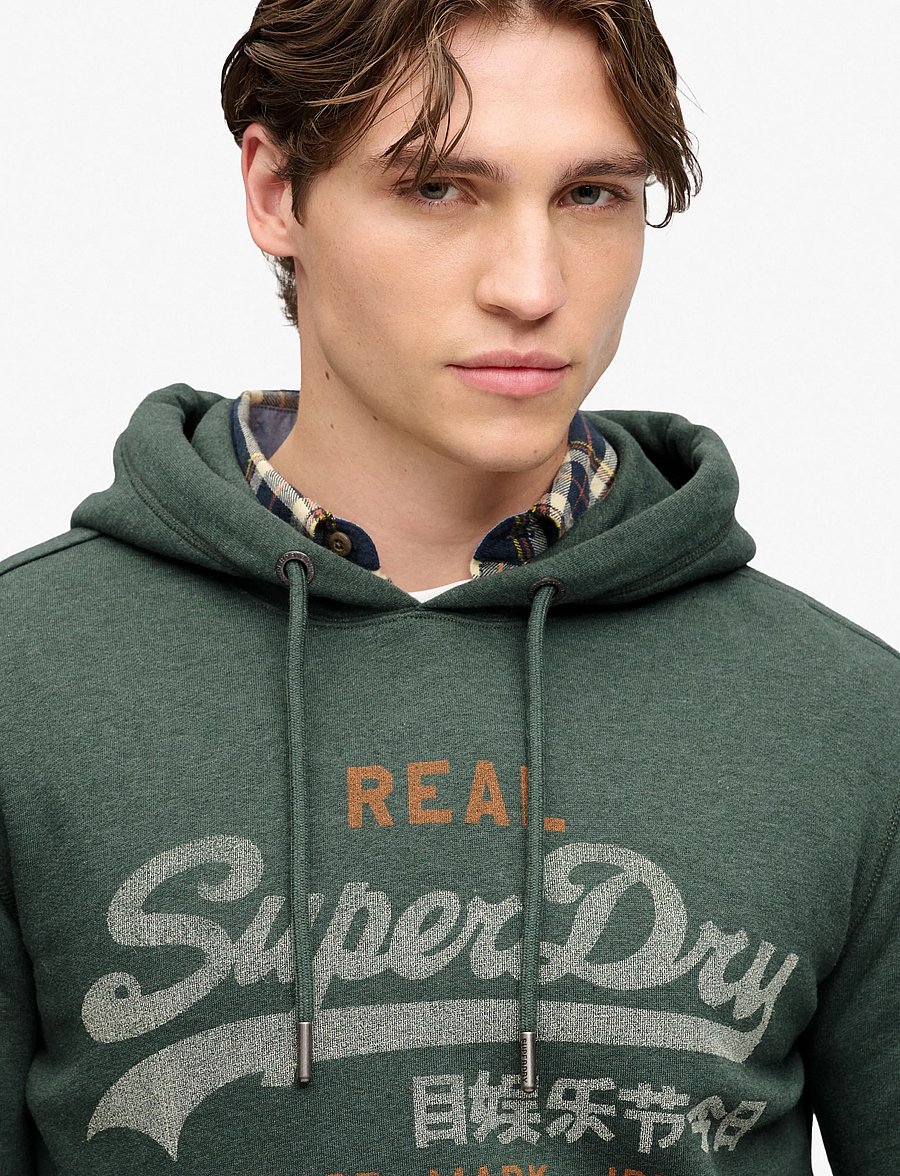 Superdry - VL HERITAGE RELAXED HOOD - hoodies - denver green marl - 4