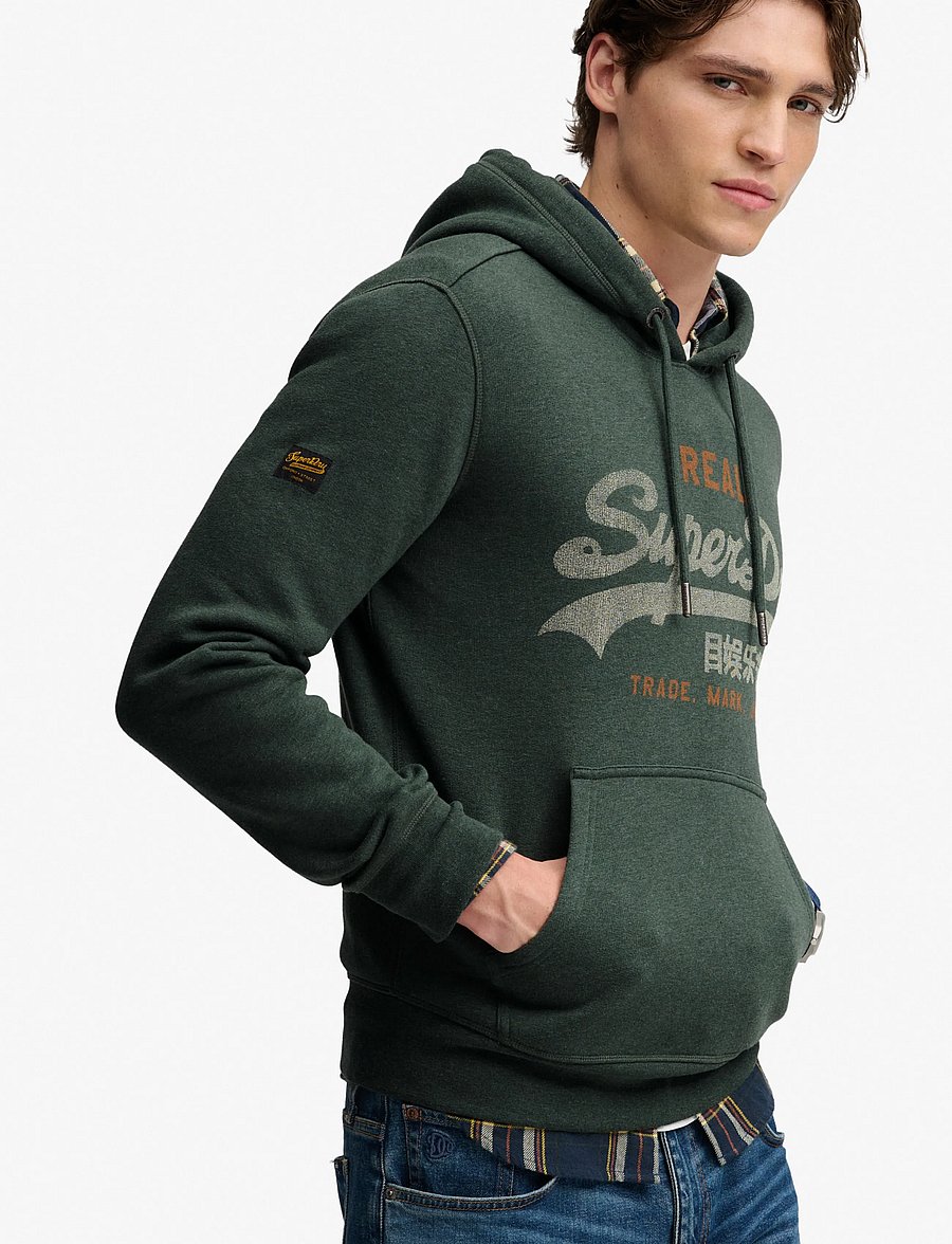 Superdry - VL HERITAGE RELAXED HOOD - hoodies - denver green marl - 5