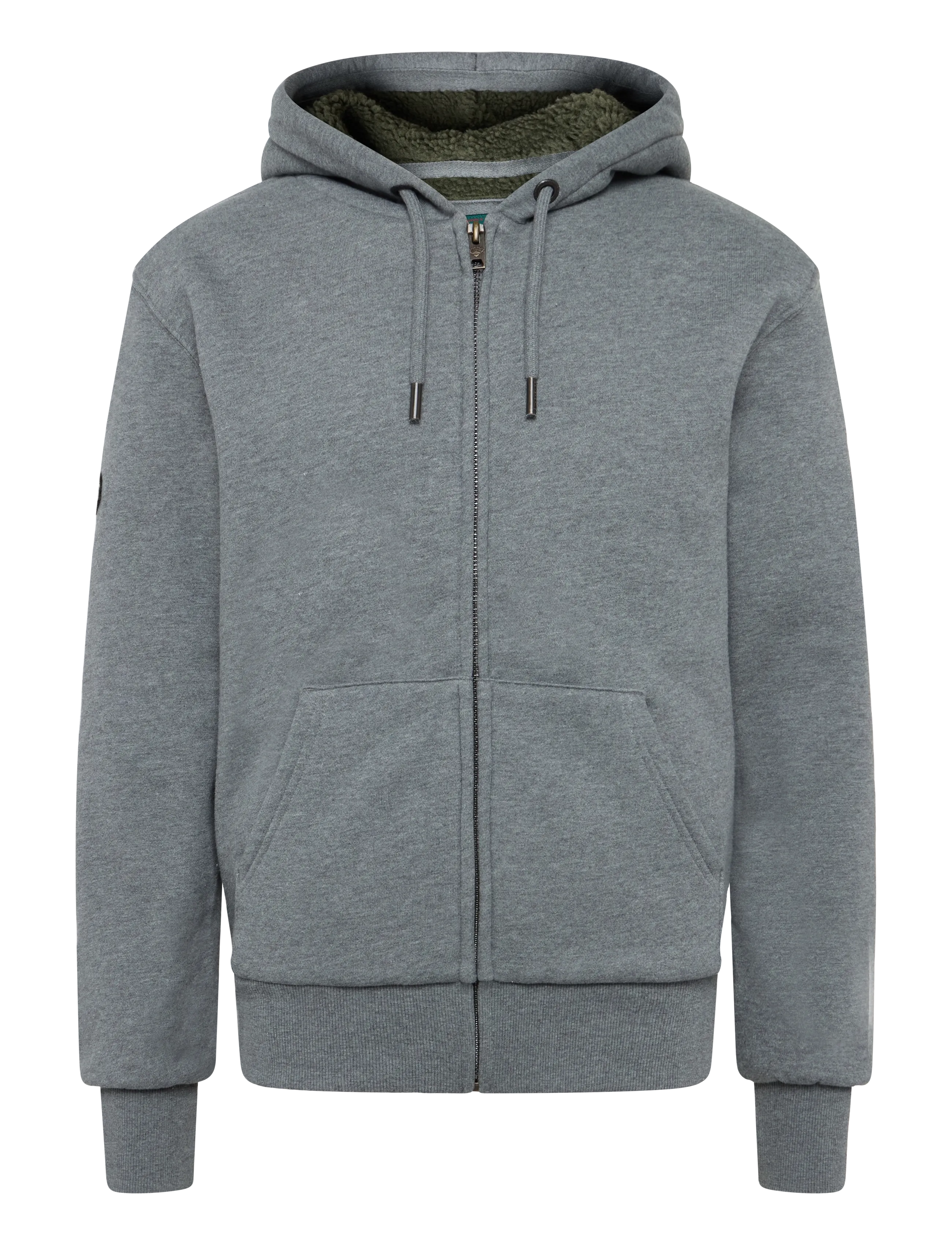 Superdry - BORG LINED ZIPHOOD - hoodies - antique grey marl - 1