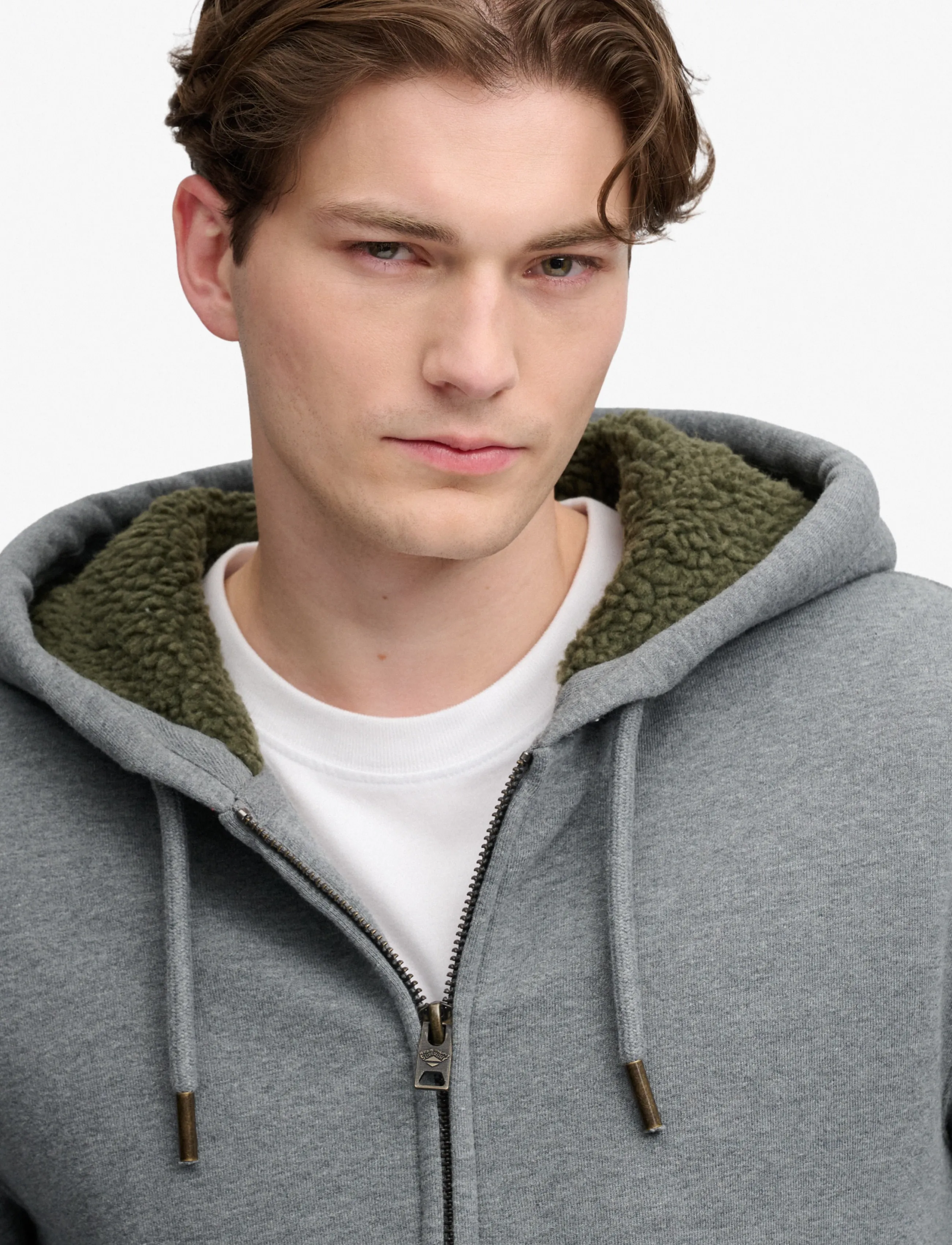 Superdry Borg Lined Ziphood hoodies herr – bild 3