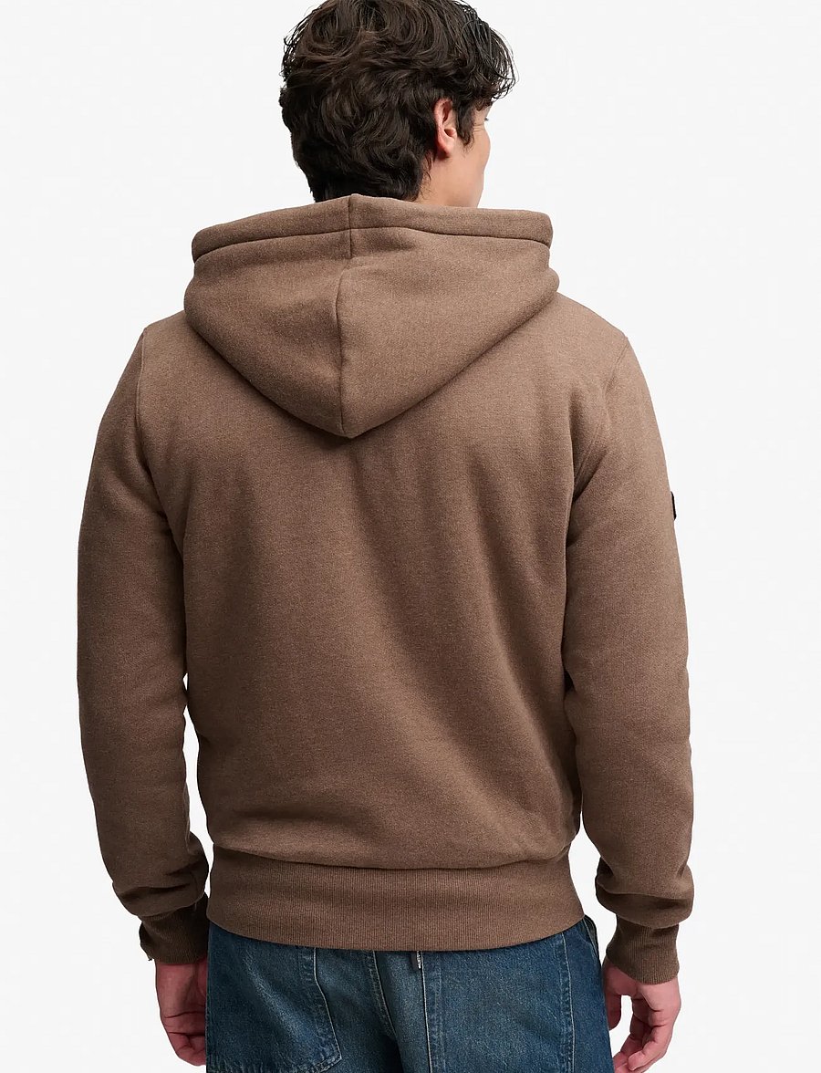 Superdry - BORG LINED ZIPHOOD - kapuutsiga pusad - mocha brown marl - 2
