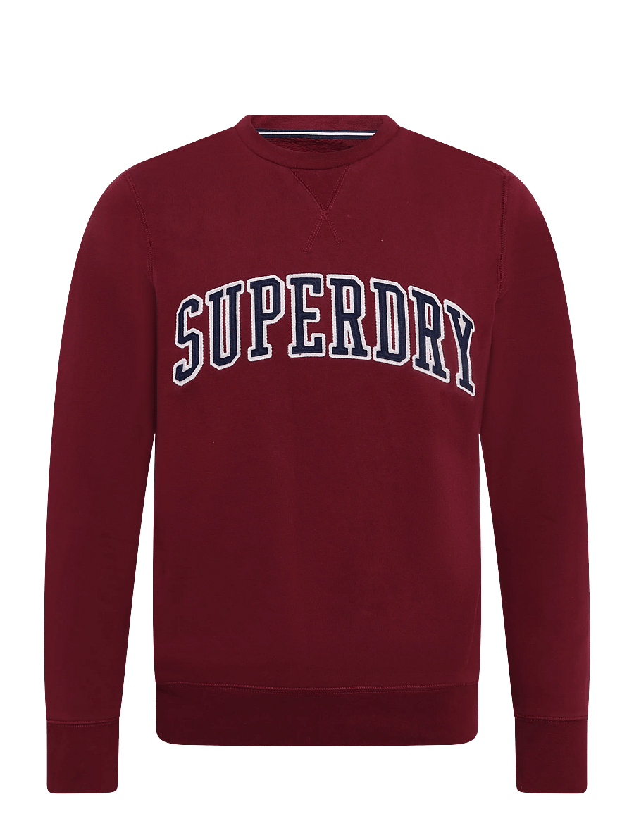 Superdry - ATHLETIC APPLIQUE RELAXED CREW - sweatshirts - deep ruby - 1