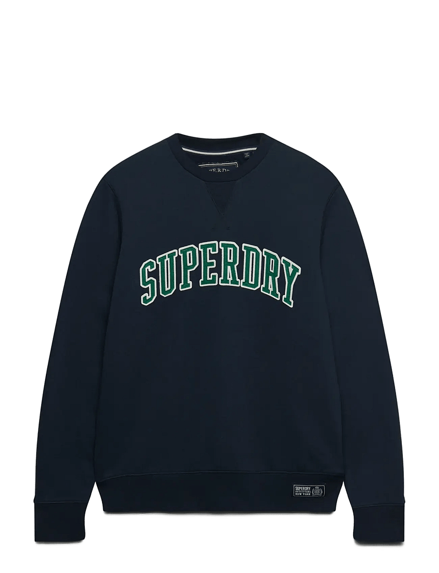 Superdry - ATHLETIC APPLIQUE RELAXED CREW - kollektioner - eclipse navy - 1