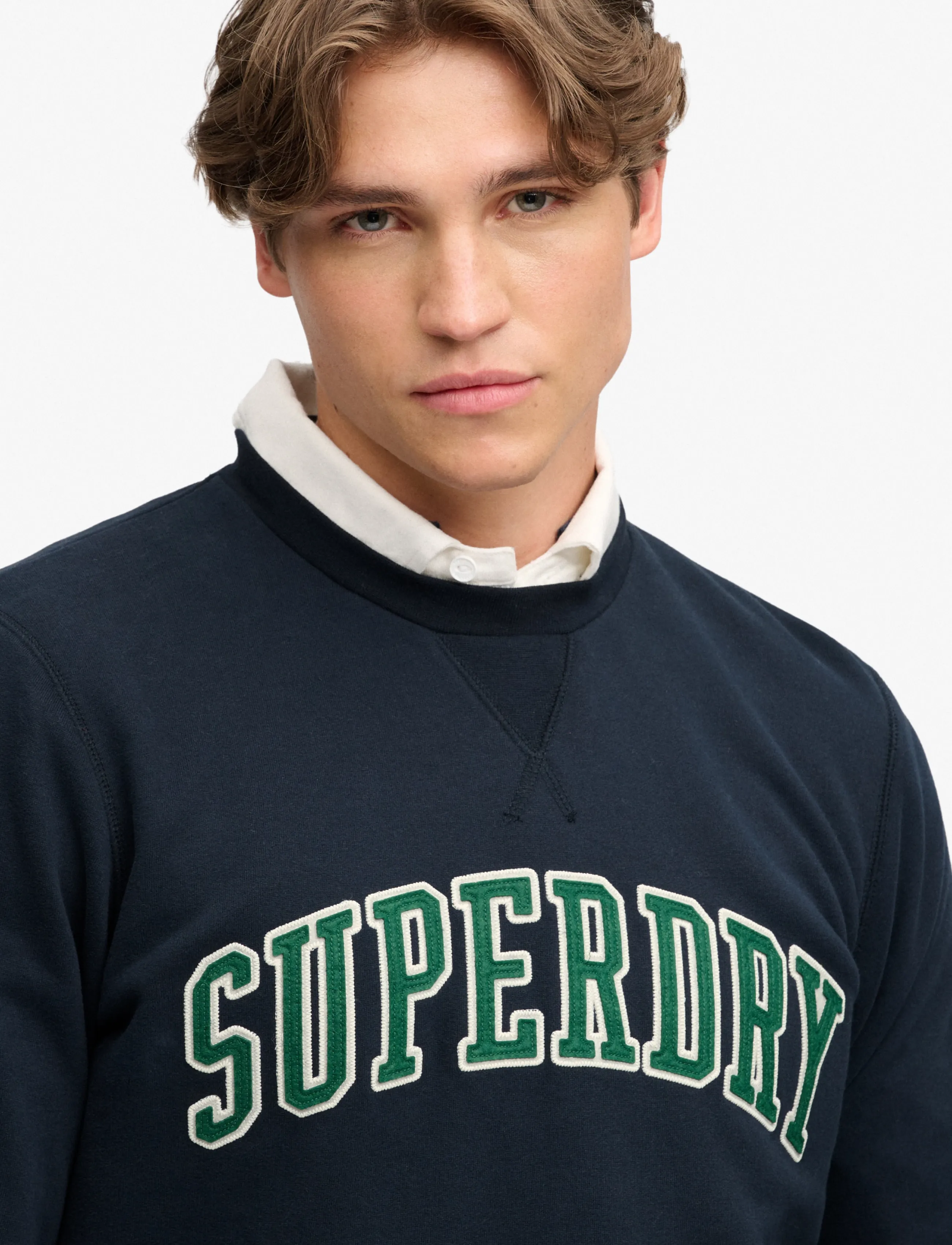 Superdry - ATHLETIC APPLIQUE RELAXED CREW - kollektioner - eclipse navy - 3