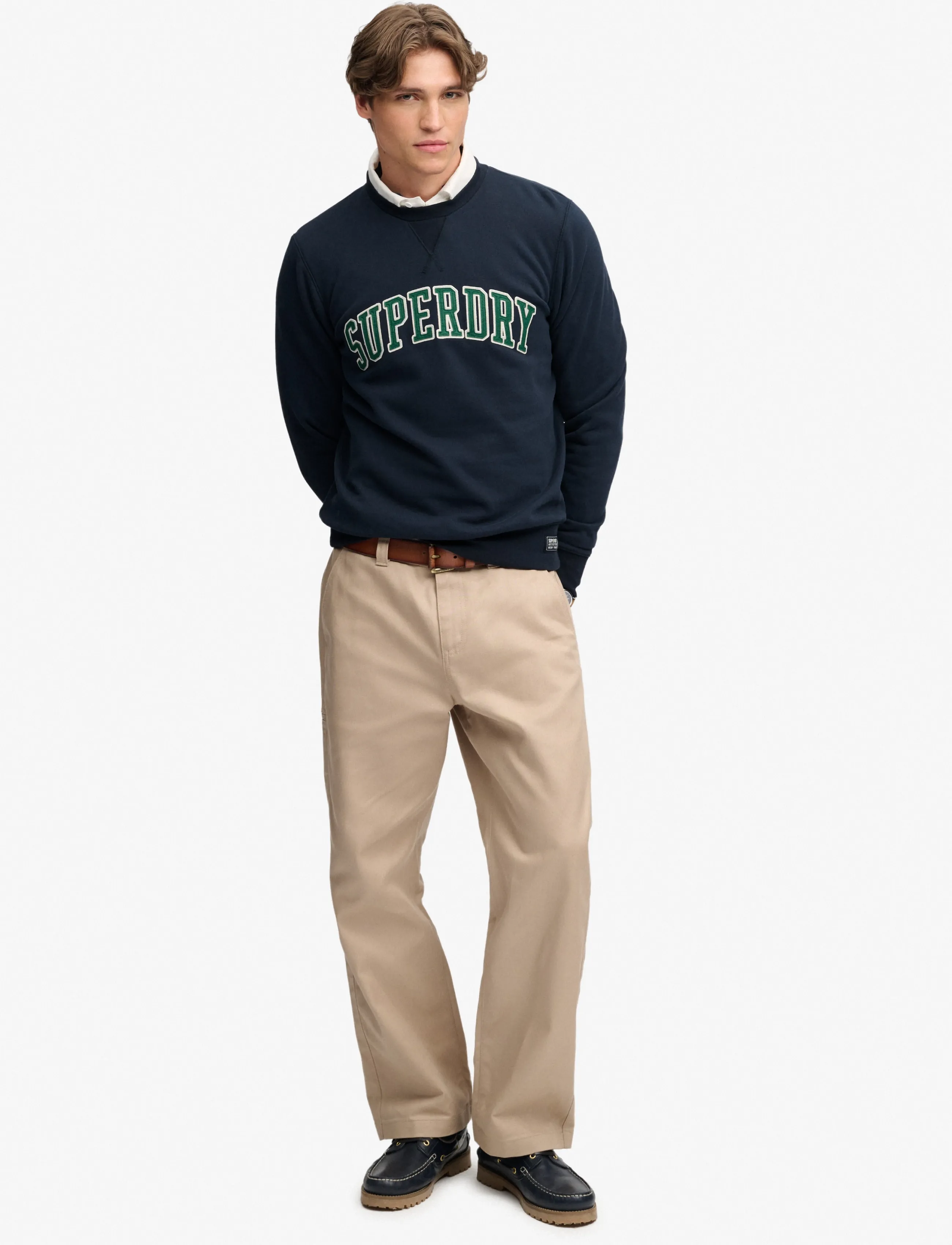 Superdry - ATHLETIC APPLIQUE RELAXED CREW - kollektioner - eclipse navy - 5