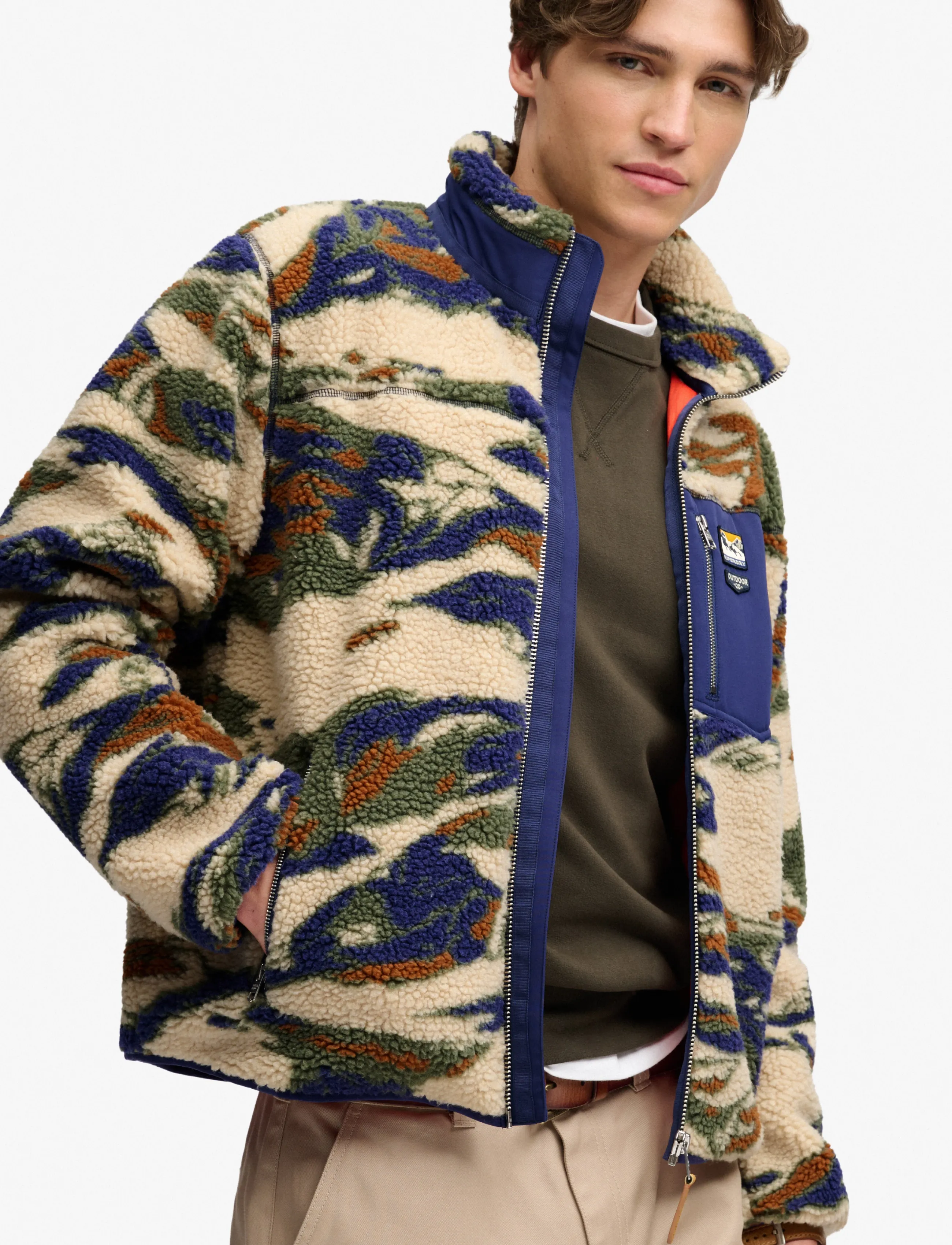 Superdry - TERRAIN FLEECE ZIP THRU - fall jackets - khaki terrain - 5