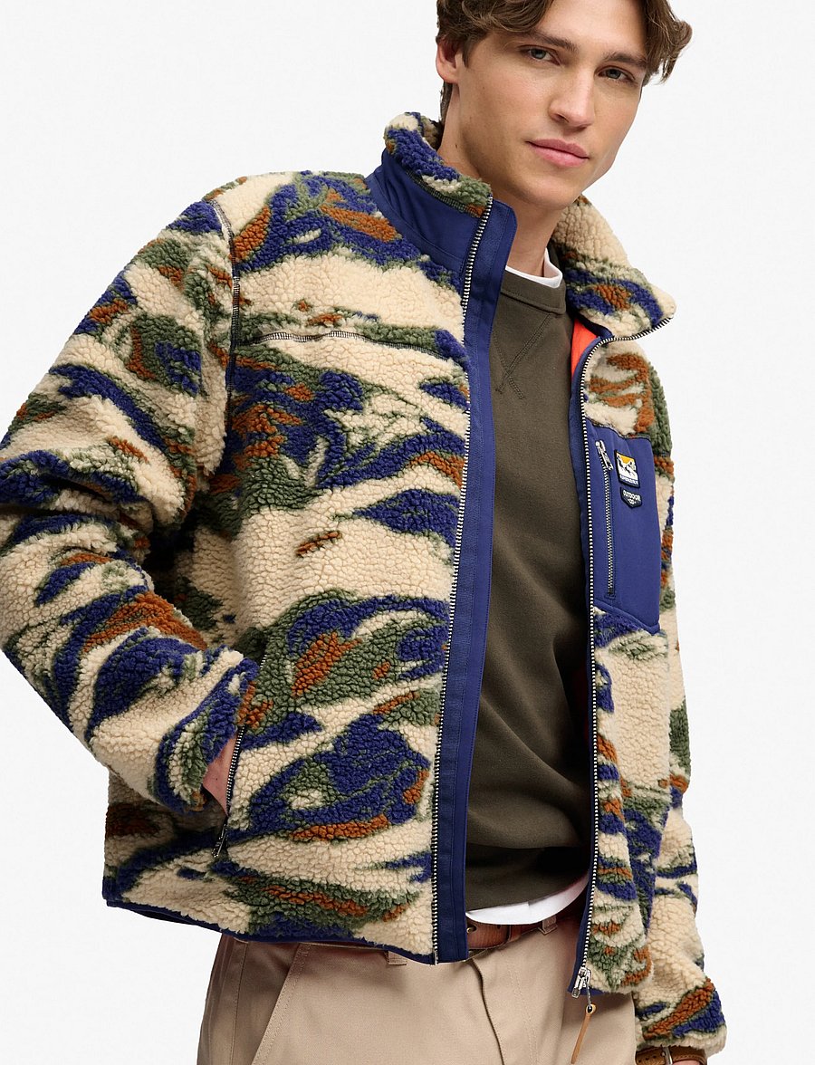 Superdry - TERRAIN FLEECE ZIP THRU - fall jackets - khaki terrain - 5