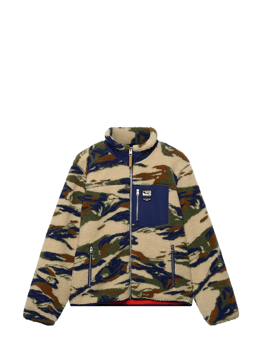 Superdry - TERRAIN FLEECE ZIP THRU - fall jackets - khaki terrain - 2