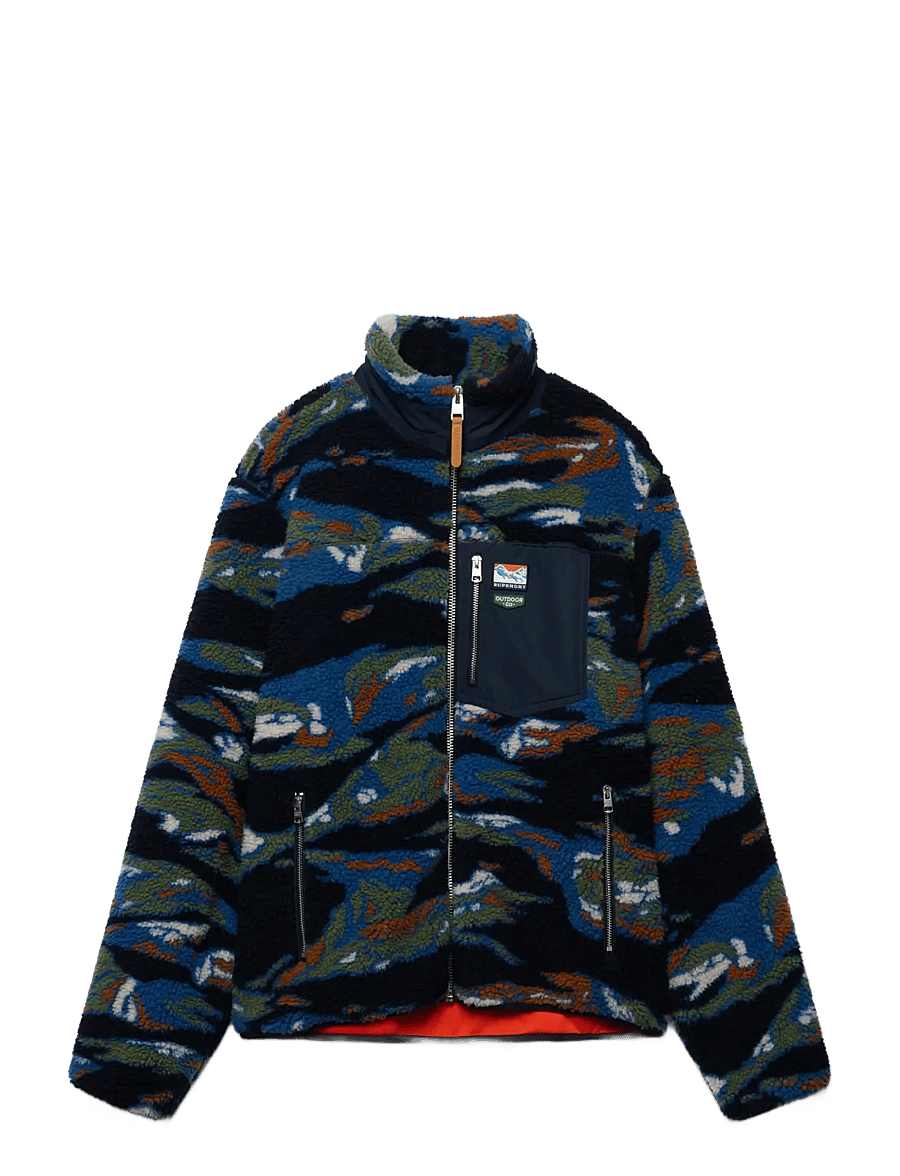 Superdry - TERRAIN FLEECE ZIP THRU - fall jackets - navy terrain - 1