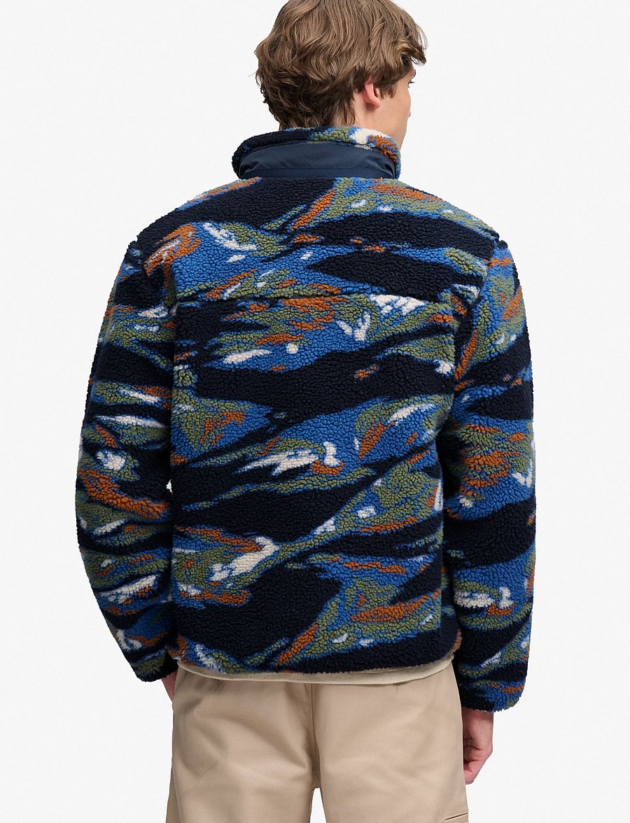 Superdry - TERRAIN FLEECE ZIP THRU - fall jackets - navy terrain - 3