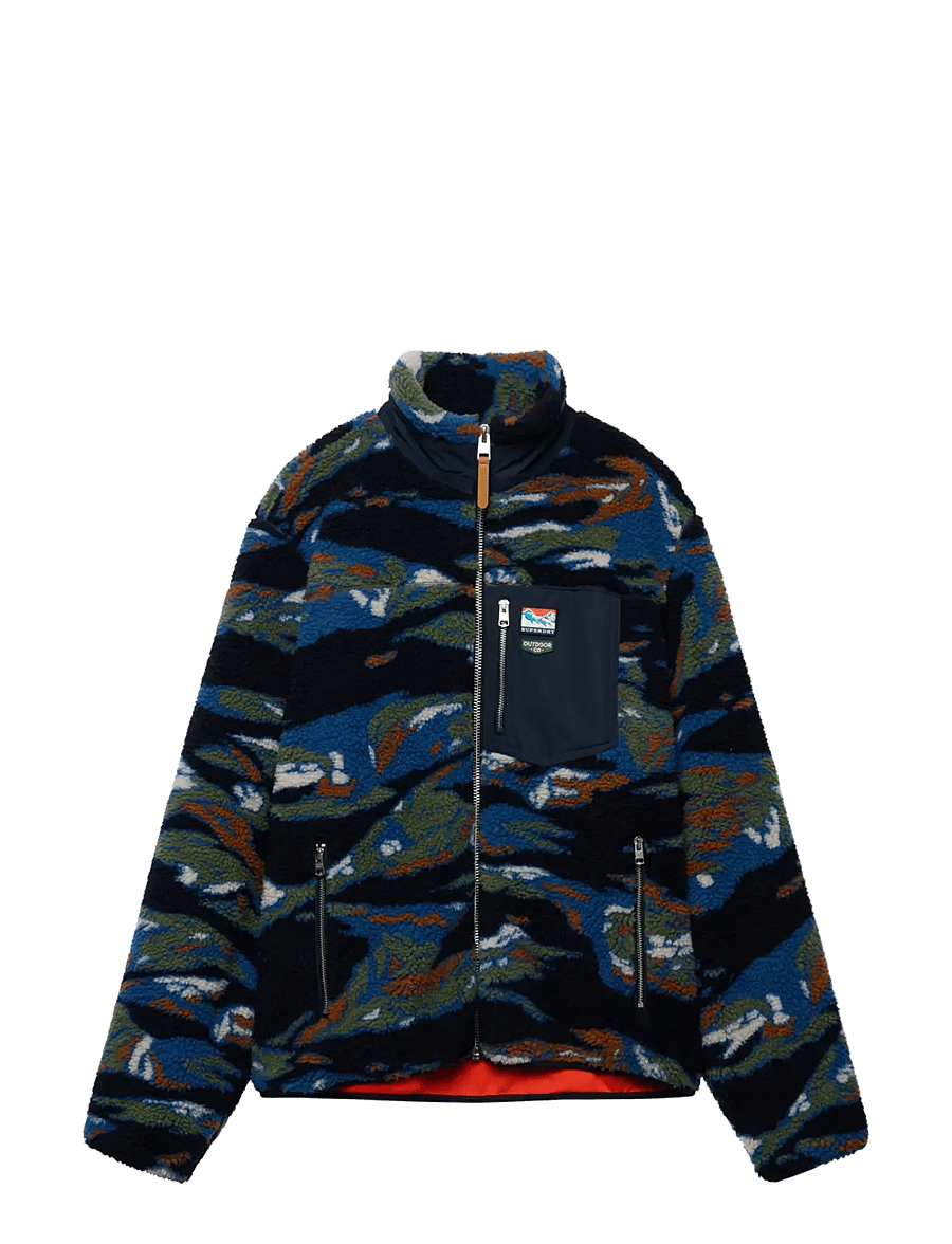 Superdry - TERRAIN FLEECE ZIP THRU - fall jackets - navy terrain - 2