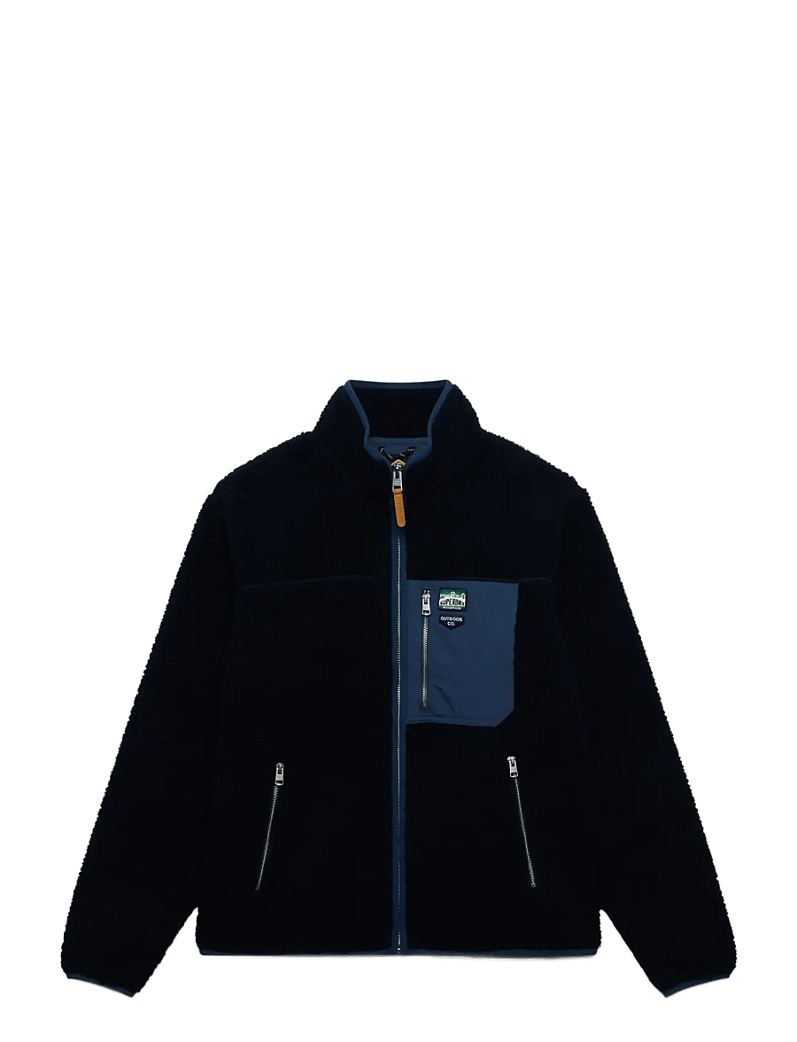 Superdry - VINTAGE RETRO FULL ZIP FLEECE - fall jackets - eclipse navy/navy - 1