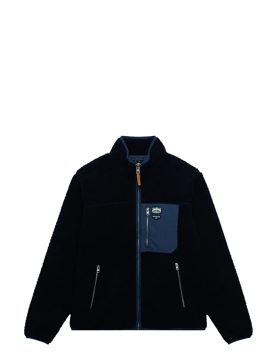 Superdry - VINTAGE RETRO FULL ZIP FLEECE - fall jackets - eclipse navy/navy - 2