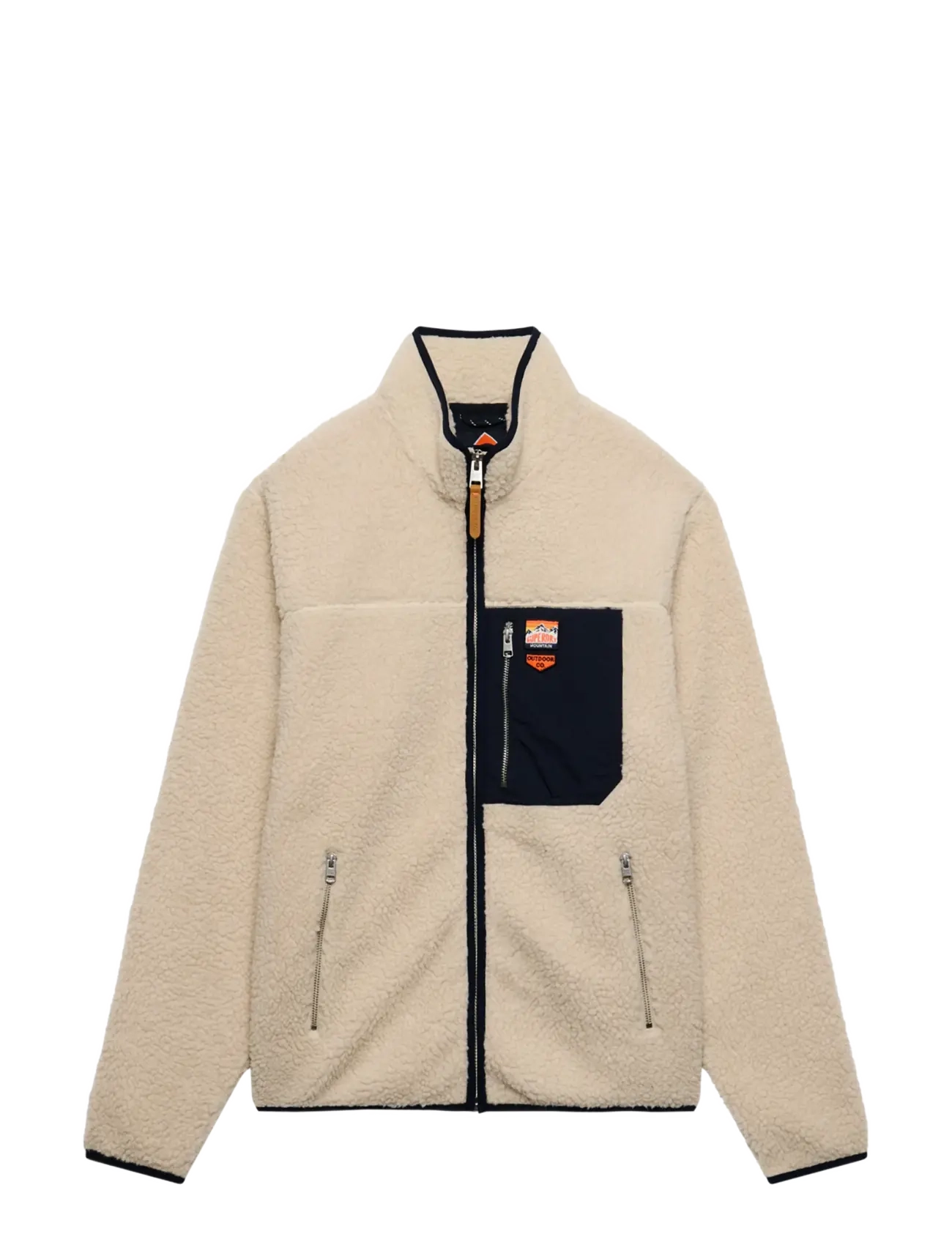 Superdry - VINTAGE RETRO FULL ZIP FLEECE - fall jackets - oatmeal/olive - 2