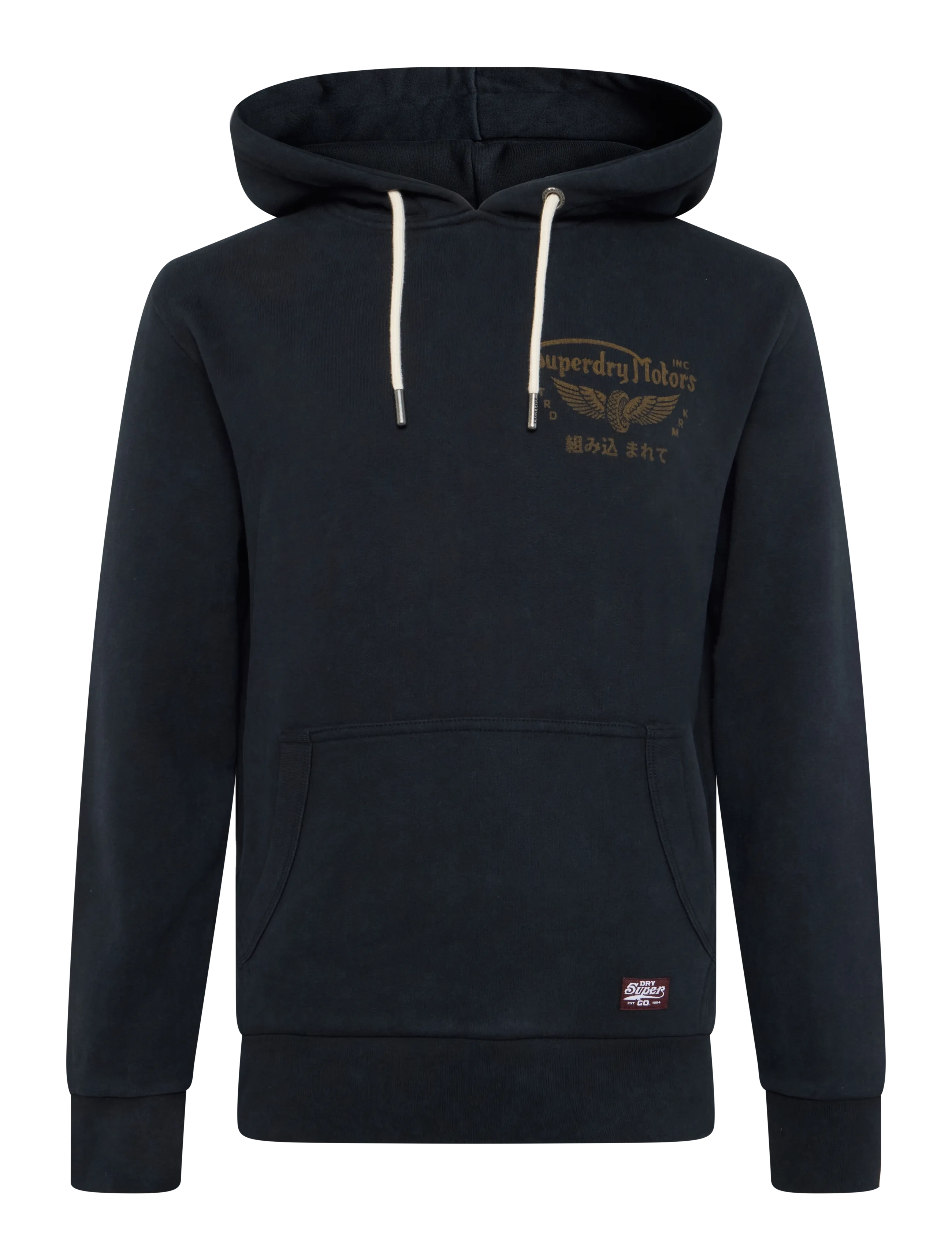 Superdry - VINTAGE BIKER HOOD - hoodies - jet black - 1