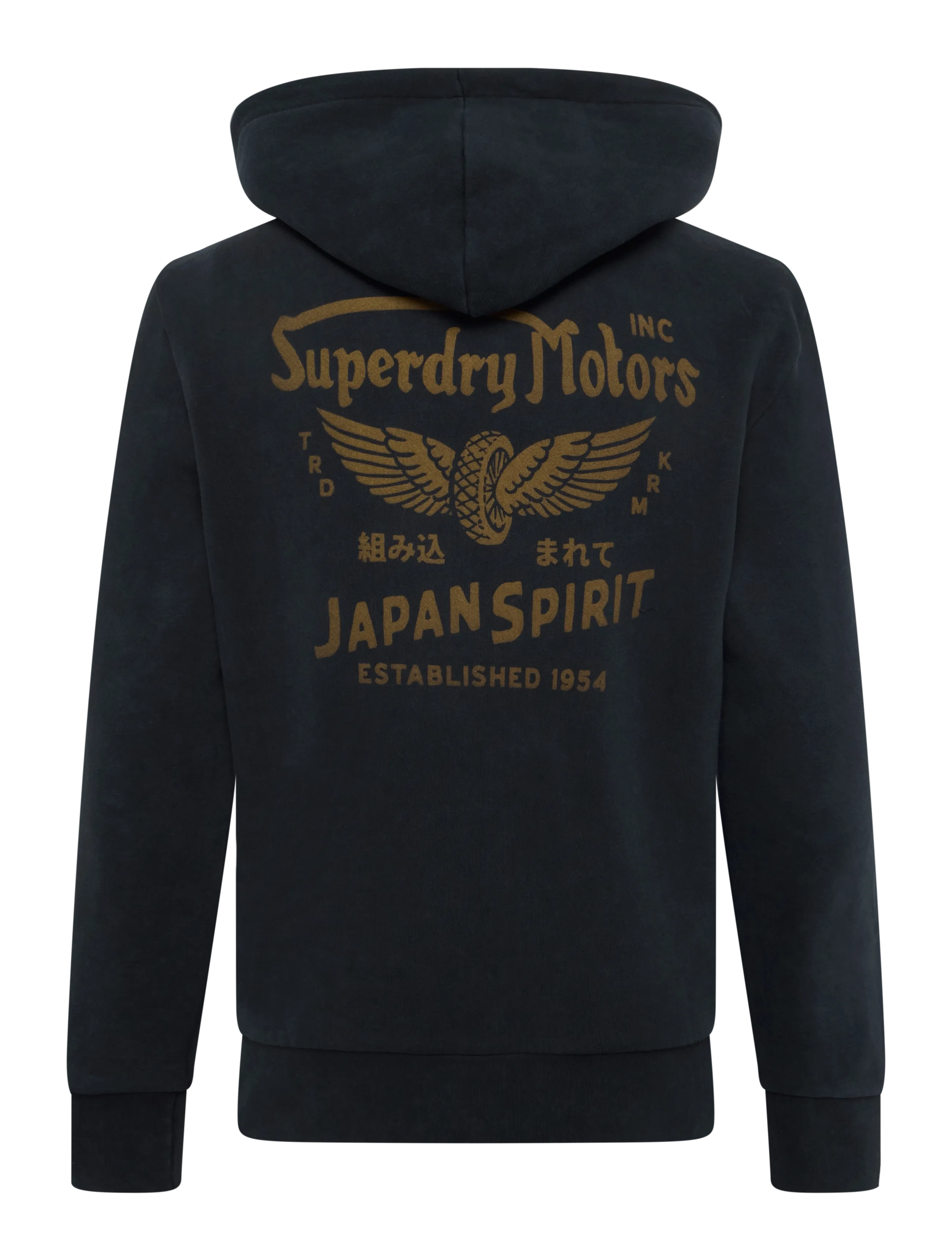 Superdry - VINTAGE BIKER HOOD - hoodies - jet black - 2