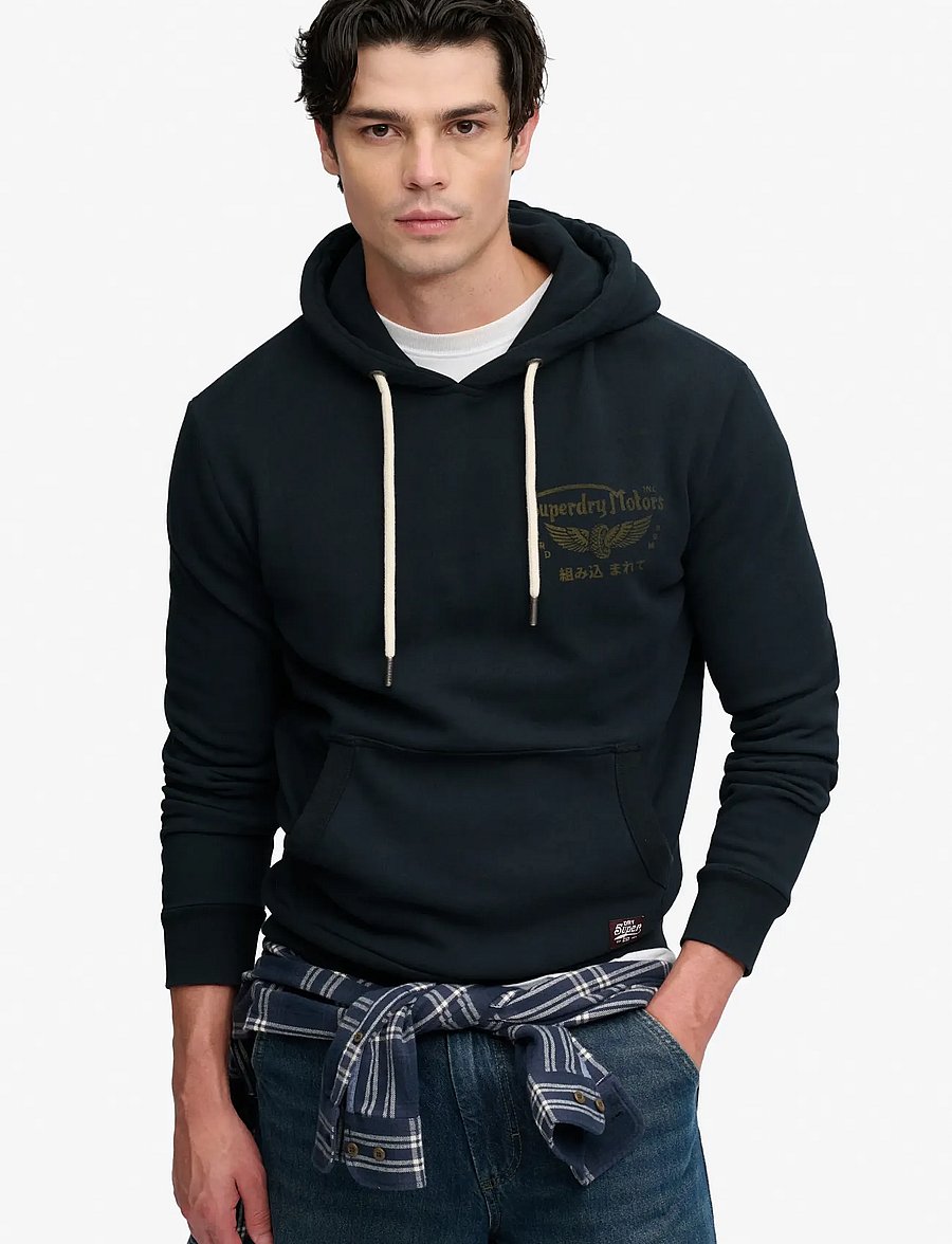 Superdry - VINTAGE BIKER HOOD - jet black - 4