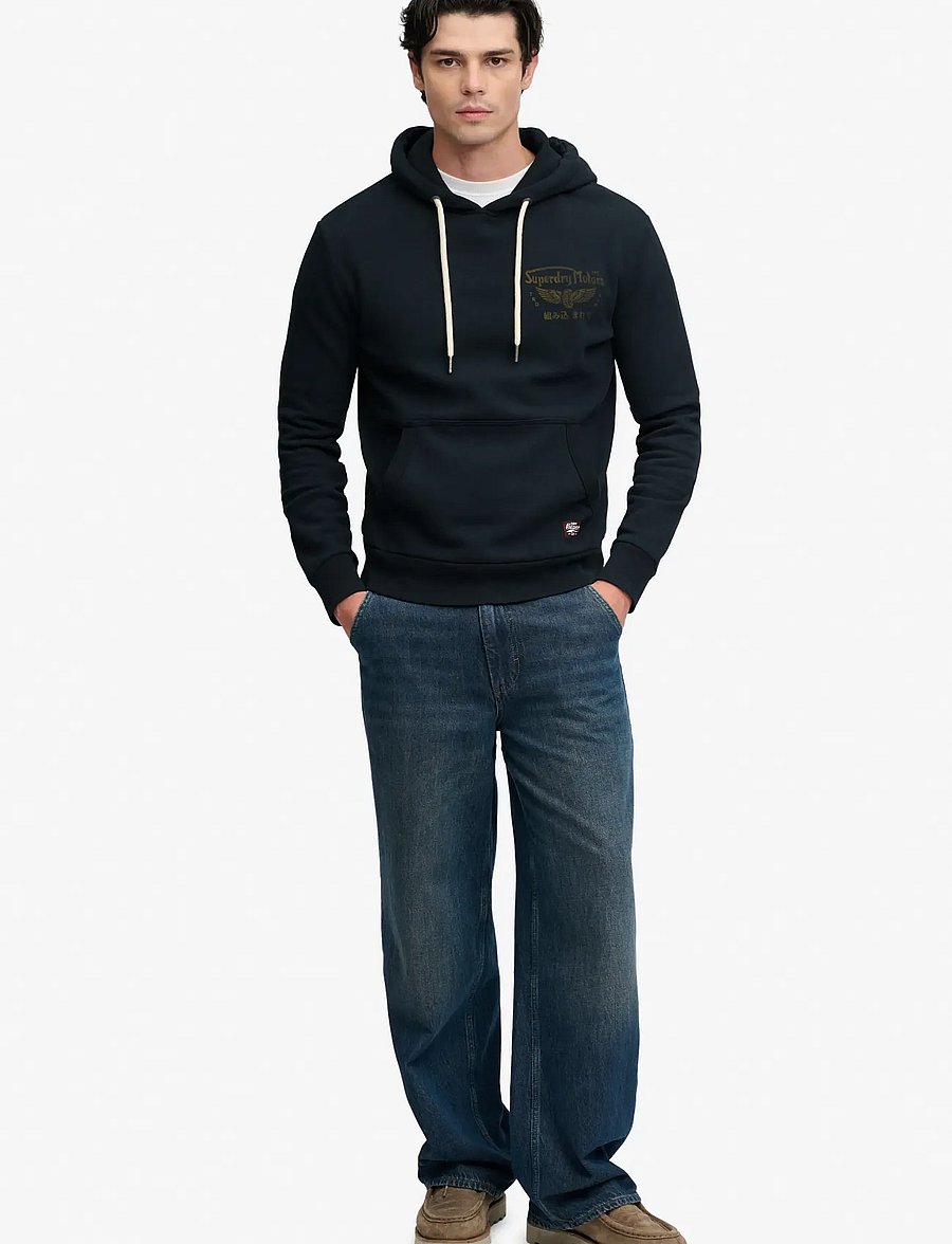 Superdry - VINTAGE BIKER HOOD - jet black - 5