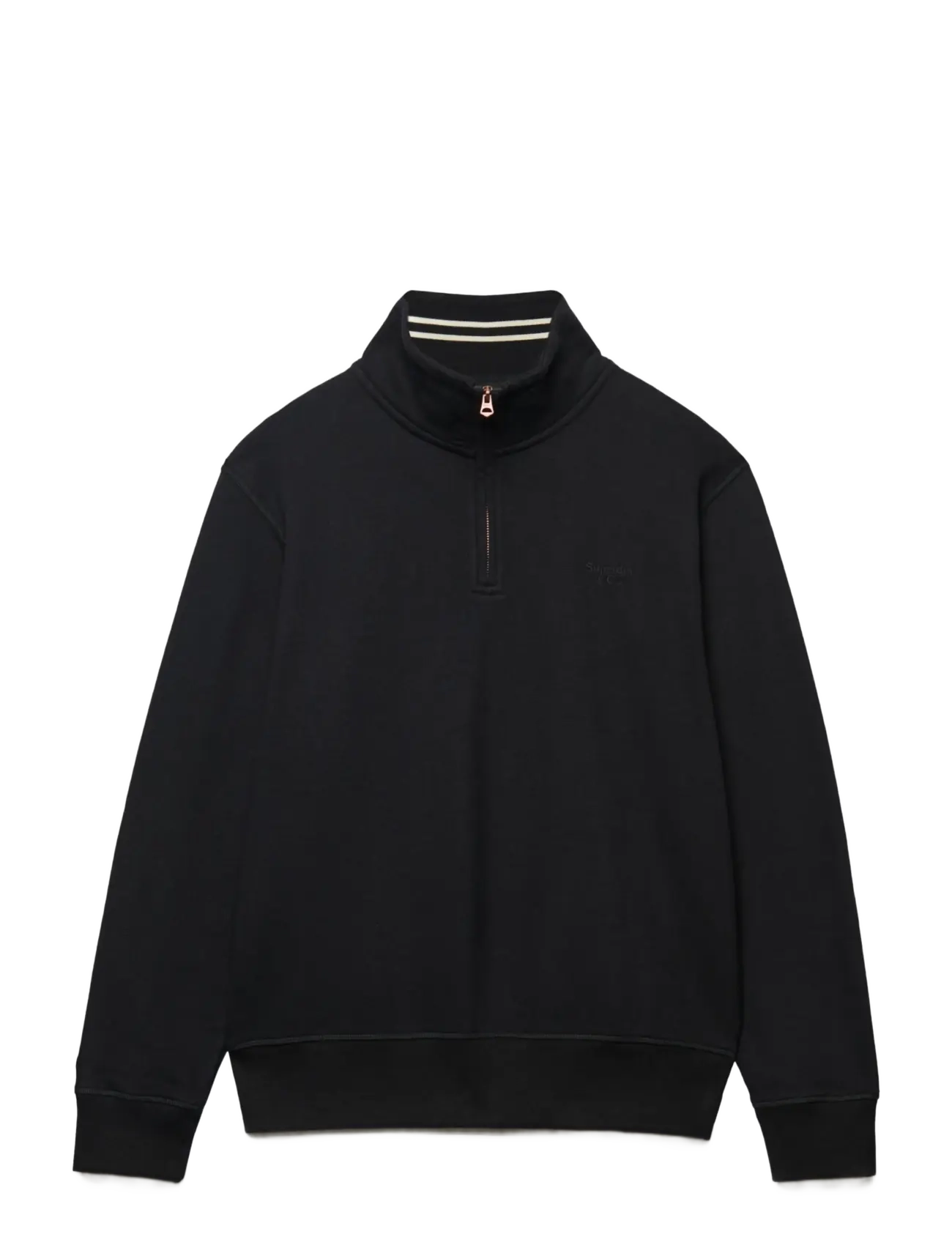 Superdry - ESSENTIAL SERIF LOGO HALF ZIP - half zip jumpers - black - 1