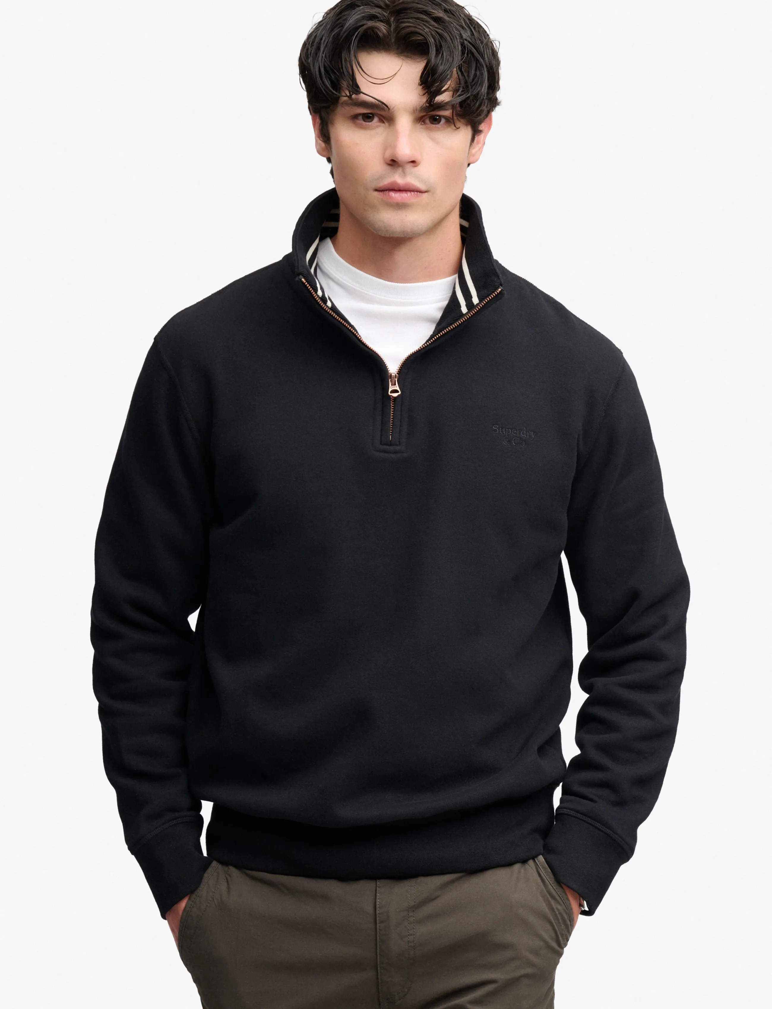 Essential Serif Logo Half Zip